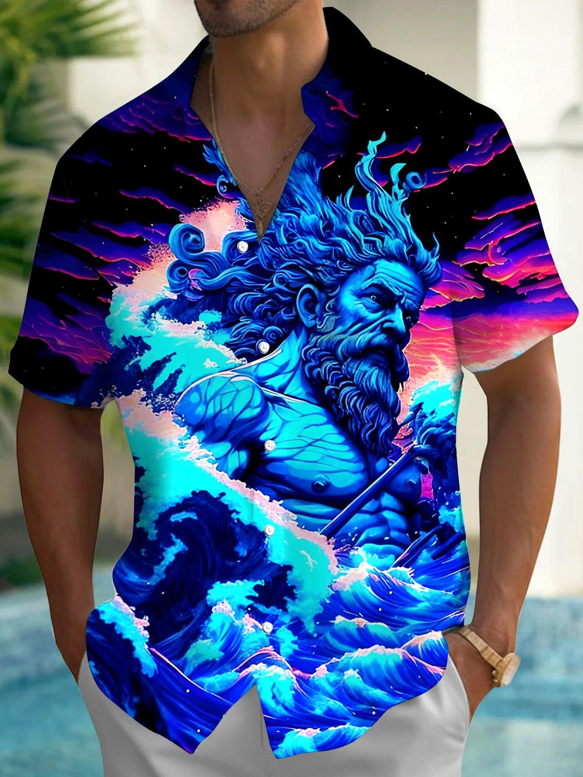 Poseidon Men's Pocket Short Sleeve Shirts