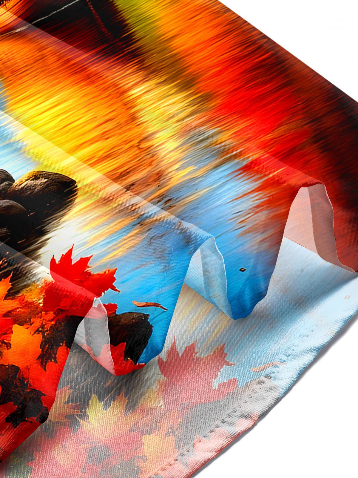 Maple Leaf Boat Men's Pocket Long Sleeve Shirts