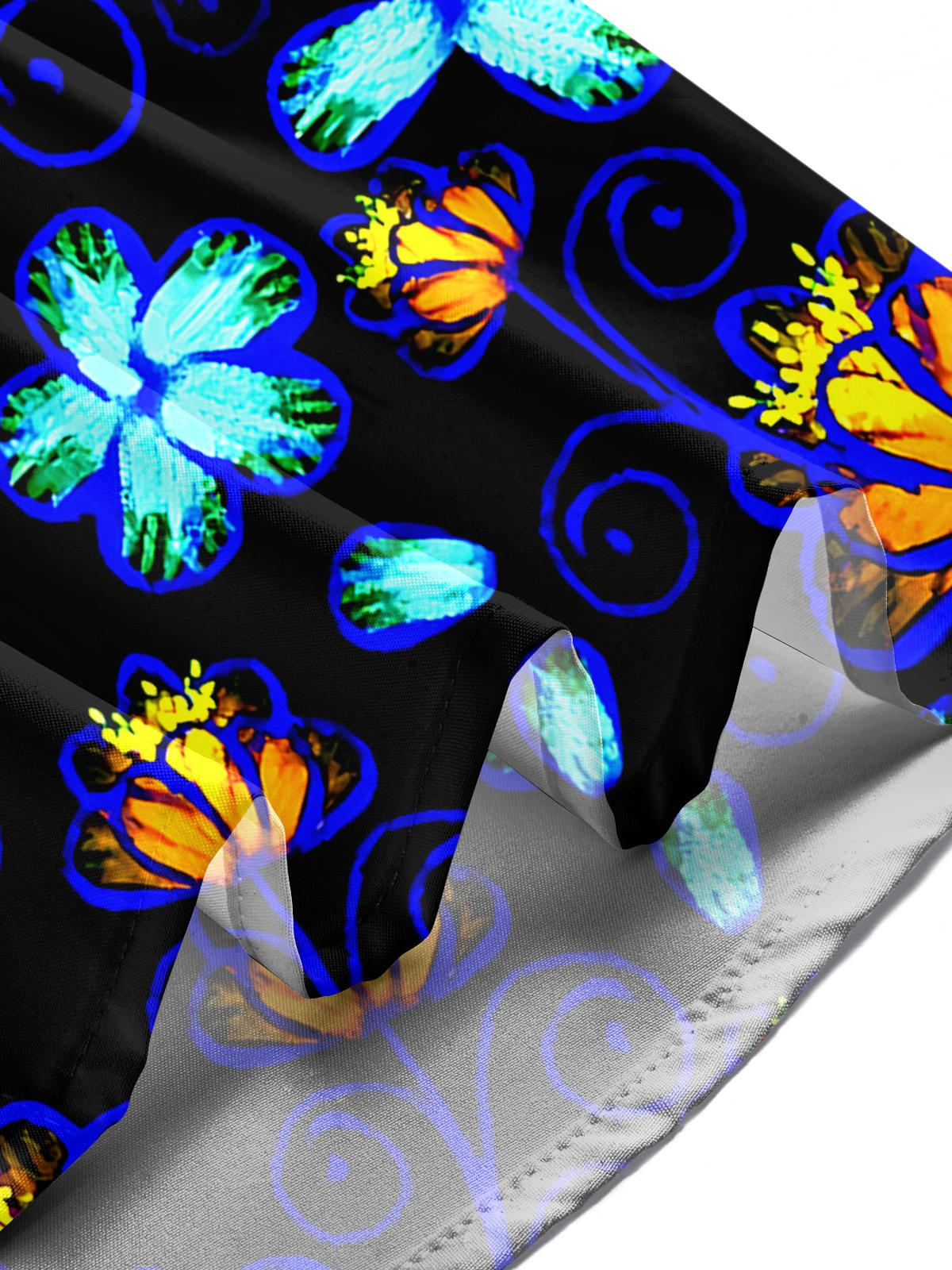 Hawaiian Floral Men's Pocket Short Sleeve Shirts