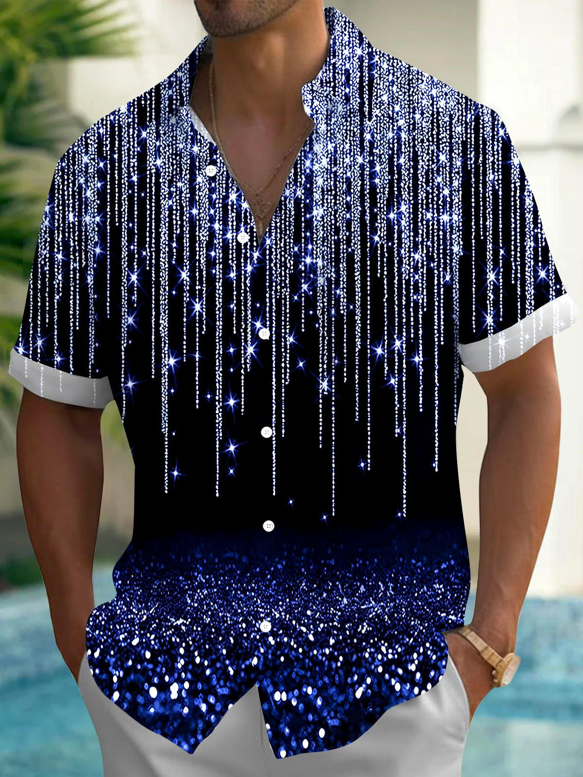 Christmas Men's Pocket Short Sleeve Shirts