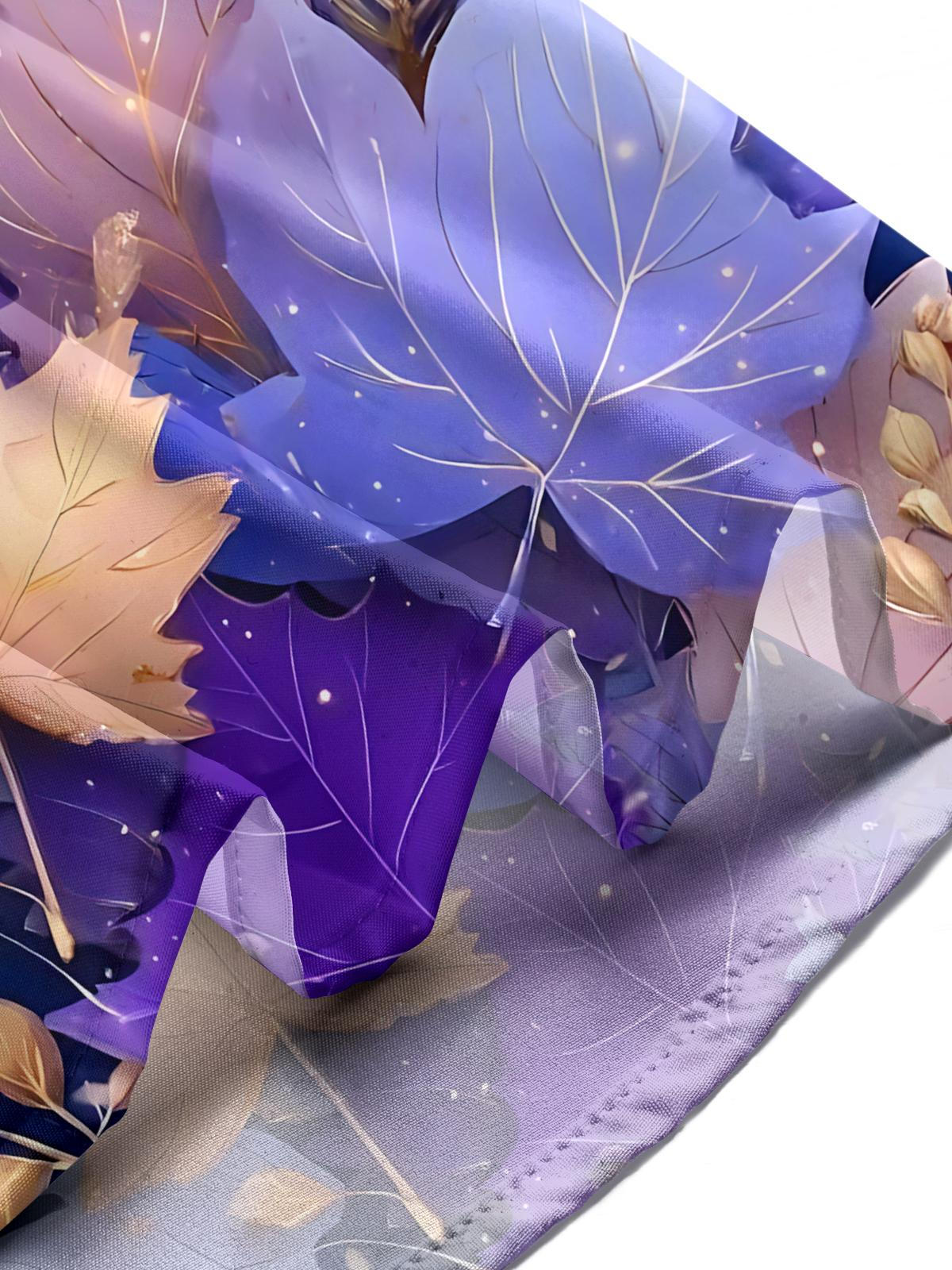 Leaf Print Men's Pocket Long Sleeve Shirts