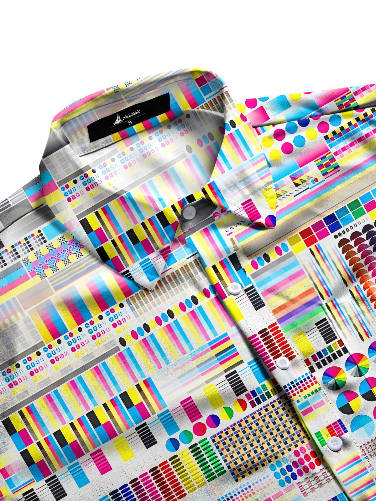 Geometry Men's Pocket Short Sleeve Shirts