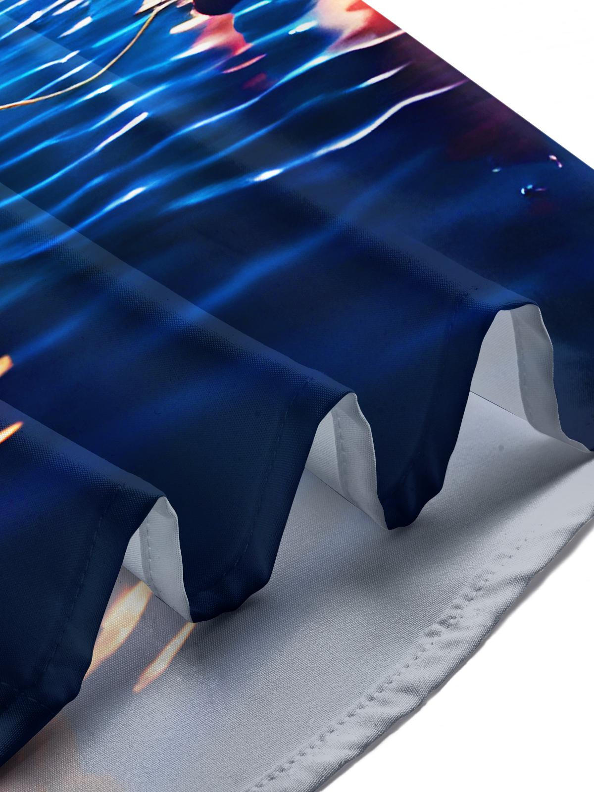 Fun Christmas Tree Snowman Ships Xmas Men's Pocket Short Sleeve Shirts