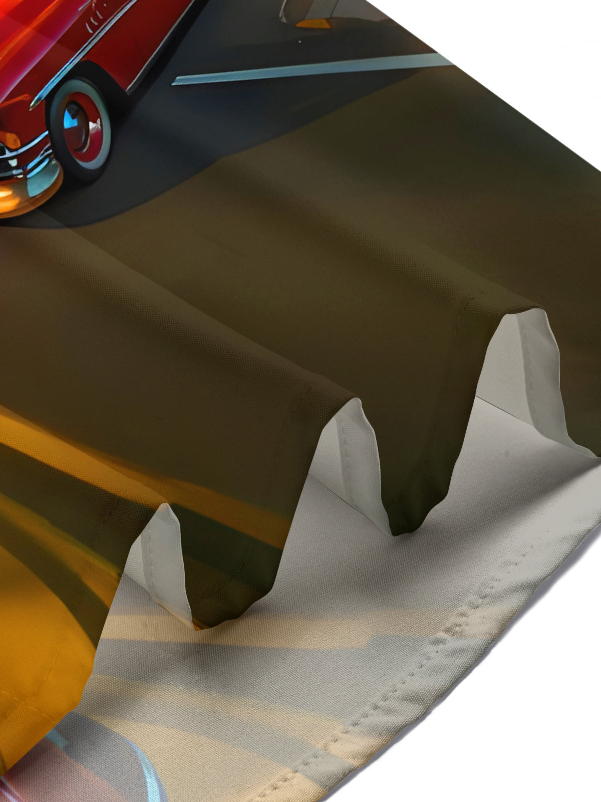 Fun Retro Route 66 Hot Dog Shop Car Men's Pocket Short Sleeve Shirts