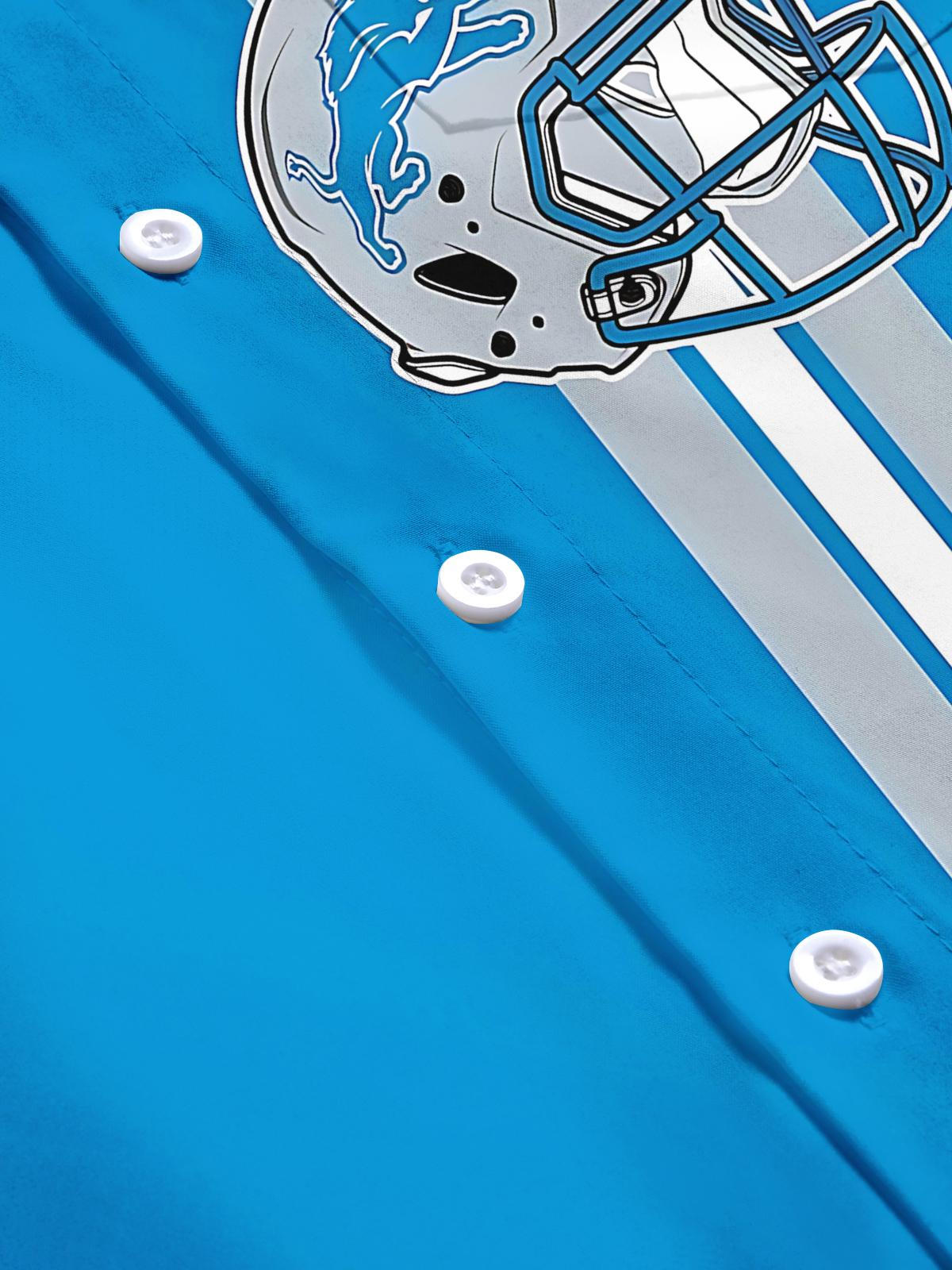 Helmet Print Men's Pocket Short Sleeve Shirts