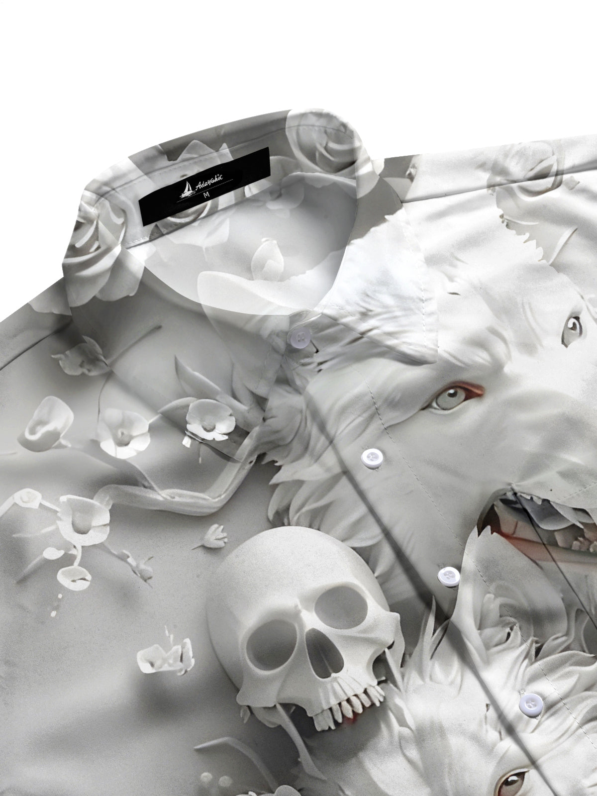 Wolf Skull Men's Pocket Short Sleeve Shirts