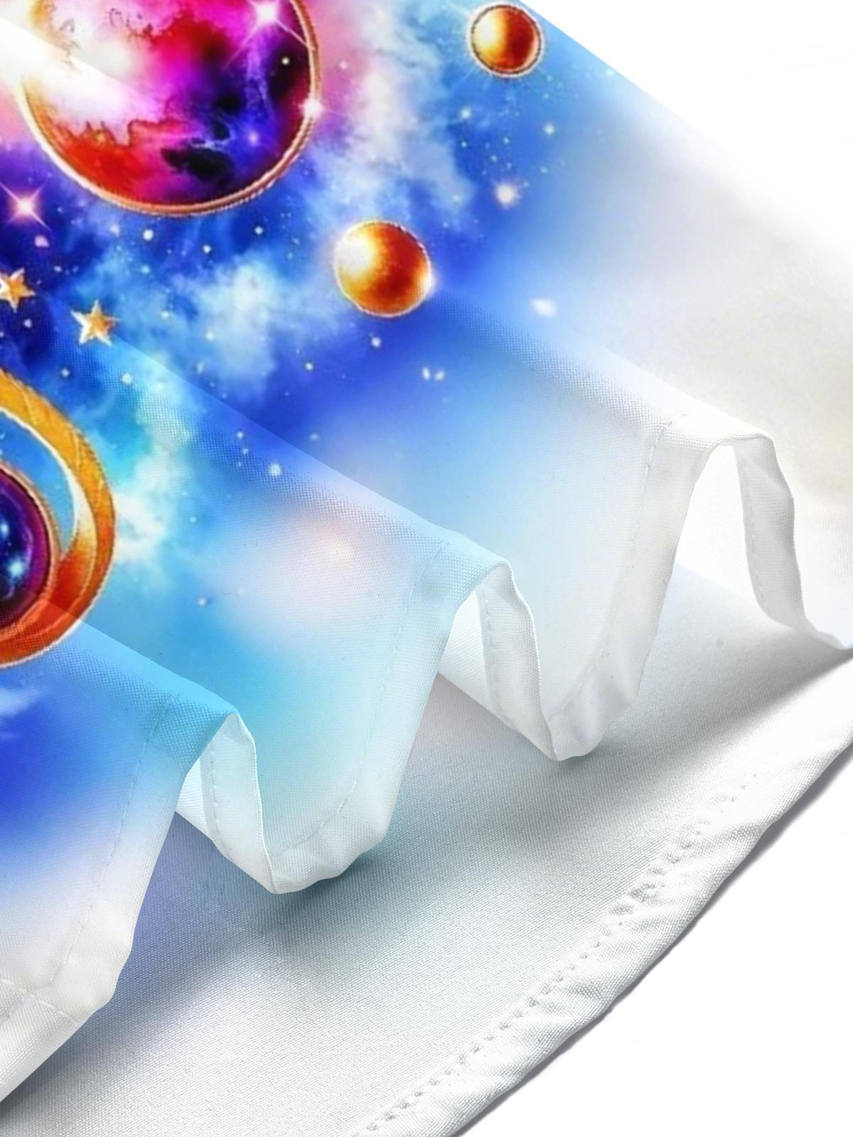 Musical Note Print Men's Pocket Short Sleeve Shirts