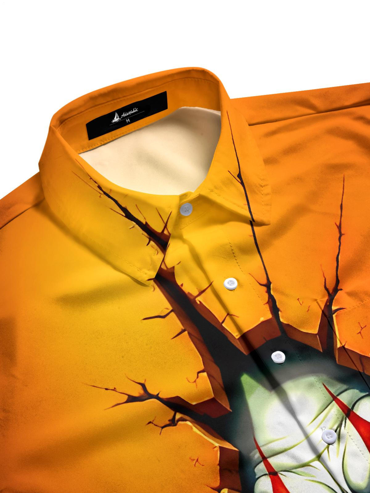 Joker Print Men's Pocket Short Sleeve Shirts