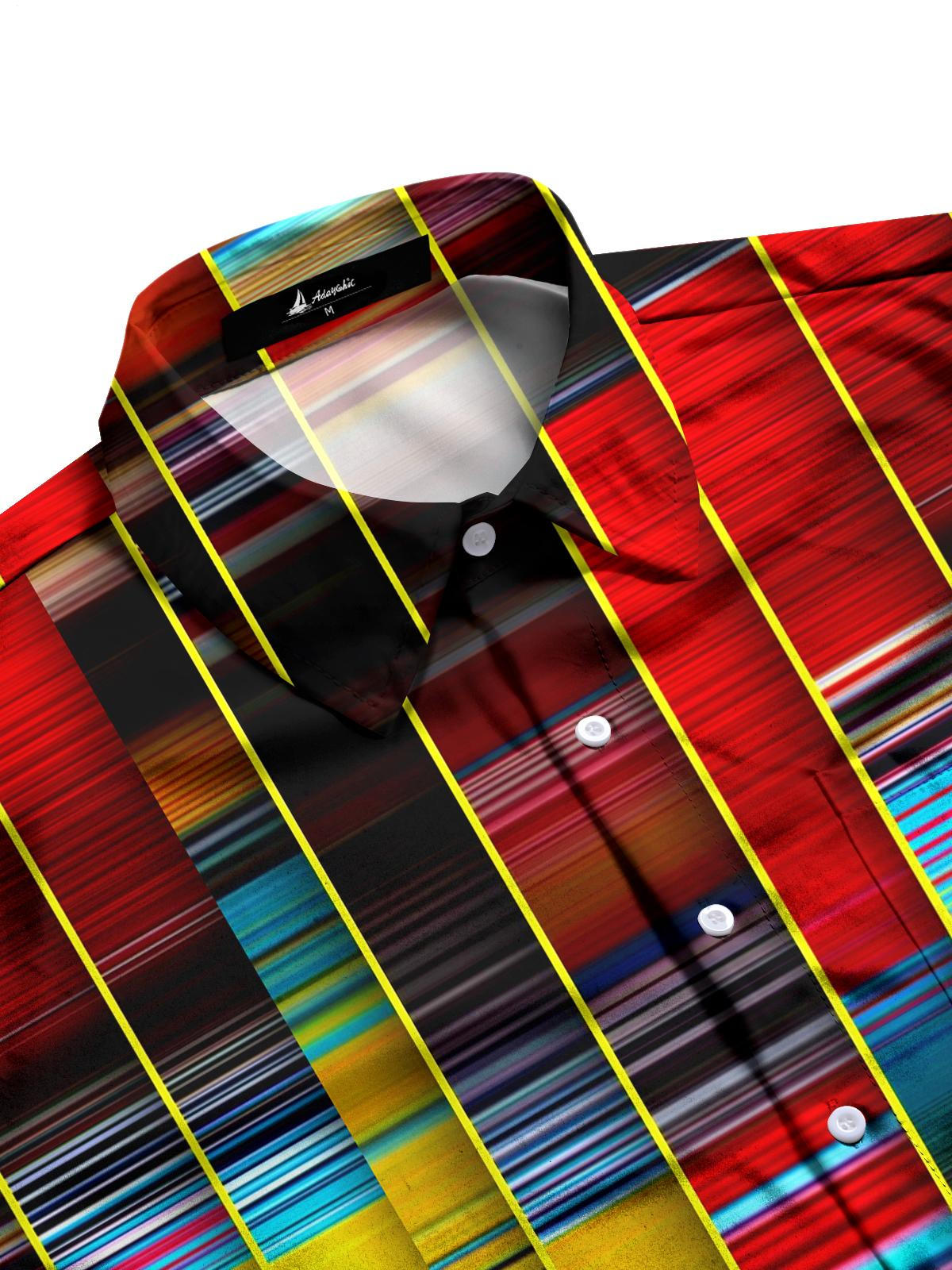 Geometry Men's Pocket Short Sleeve Shirts