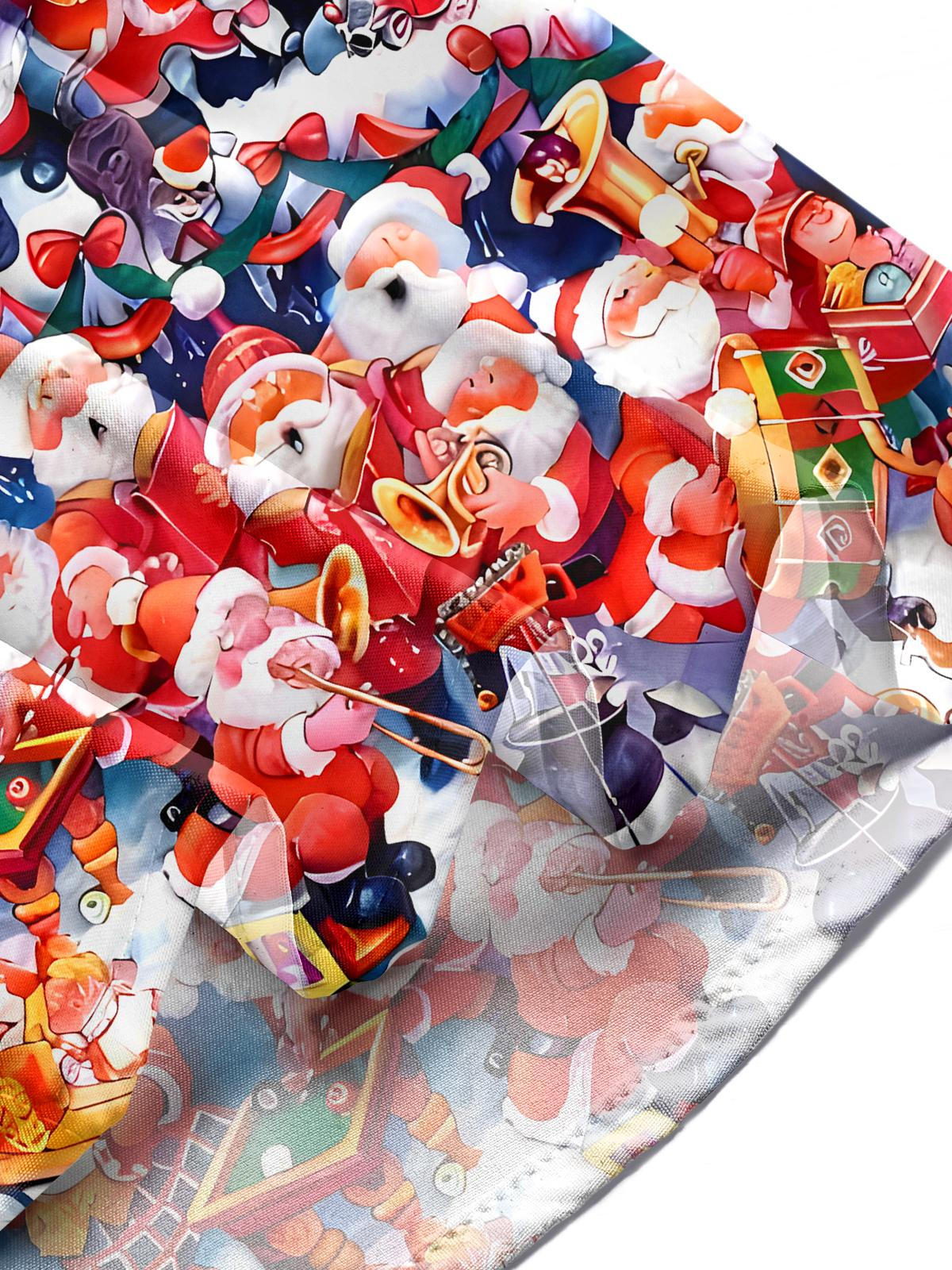 Santa Claus Men's Pocket Long Sleeve Shirts