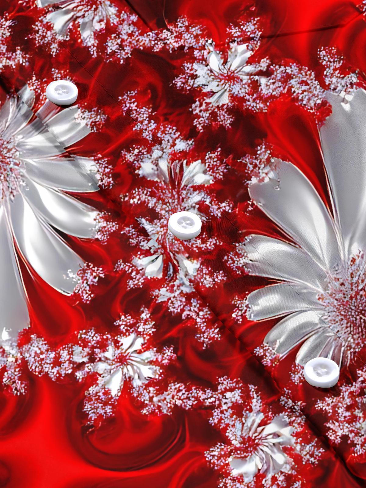 Abstract Print Men's Pocket Short Sleeve Shirts