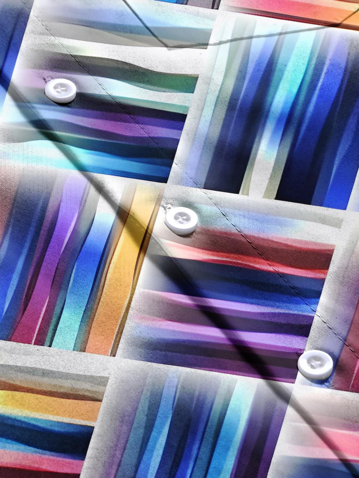 Geometry Tie Dye Men's Pocket Short Sleeve Shirts