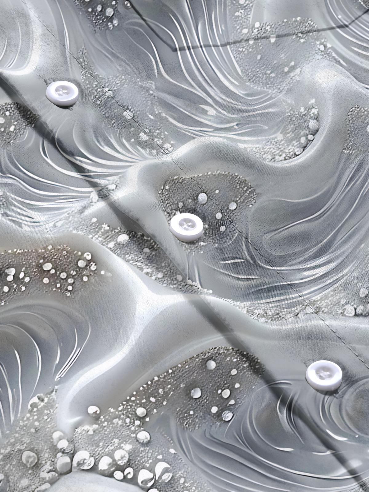 Abstract Art Print Men's Pocket Long Sleeve Shirts