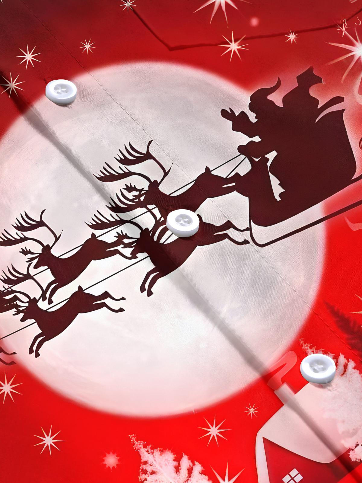 Christmas Men's Pocket Long Sleeve Shirts