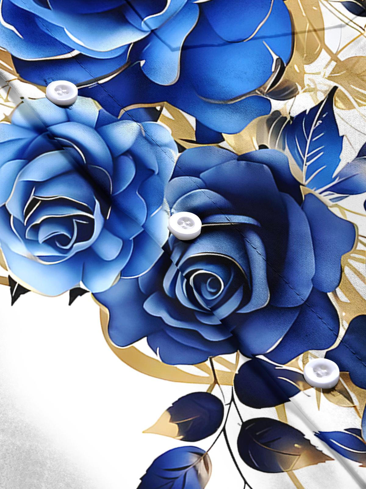 Floral Men's Pocket Short Sleeve Shirts