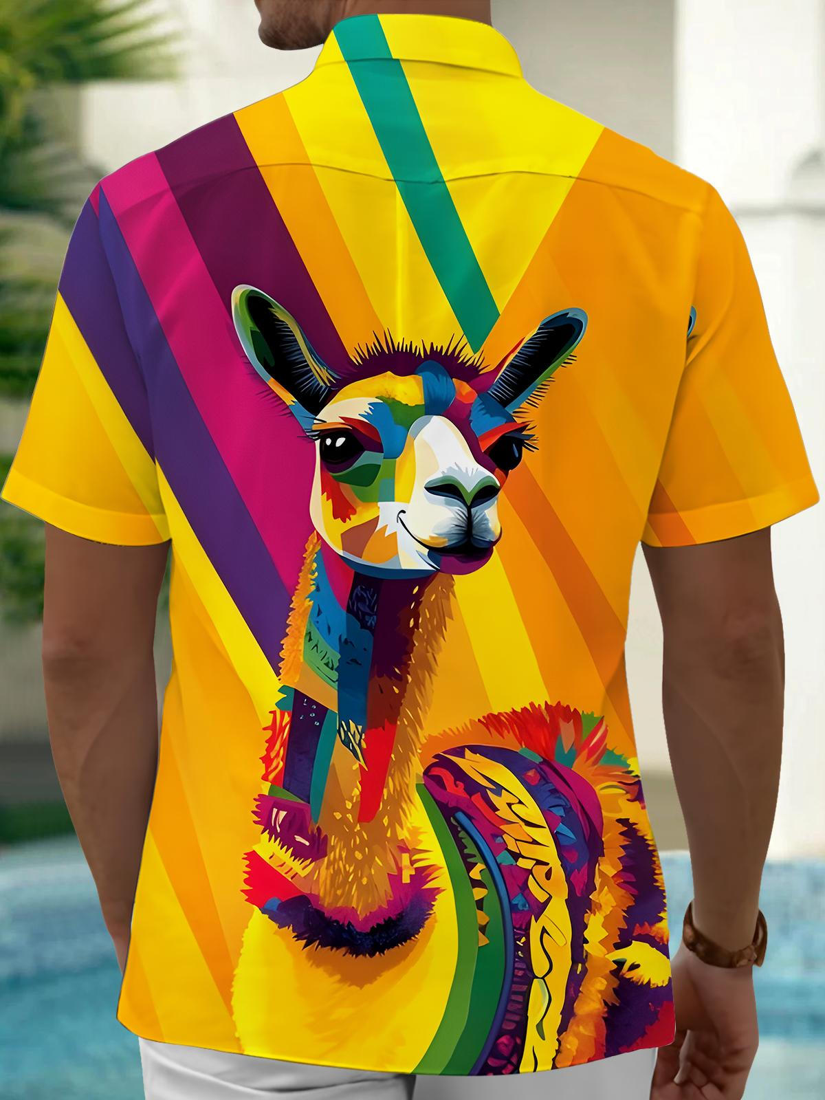 Alpaca Men's Pocket Short Sleeve Shirts