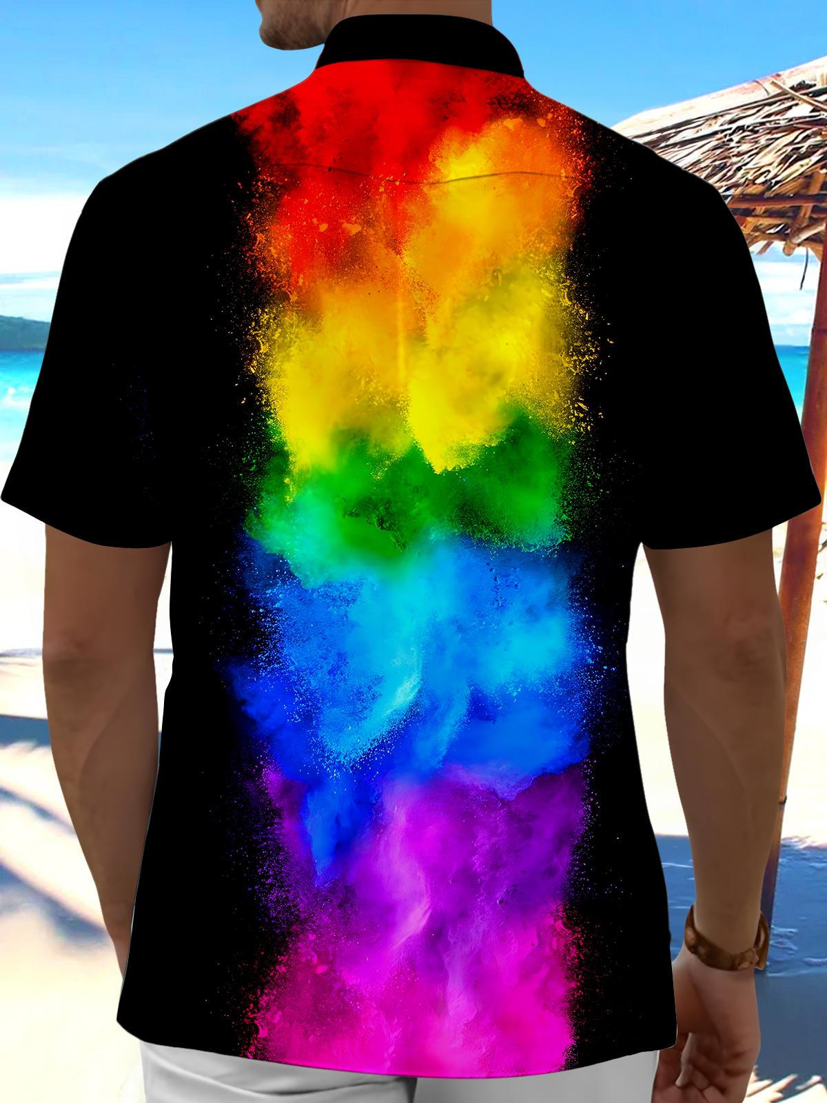 Tie Dye Men's Pocket Short Sleeve Shirts