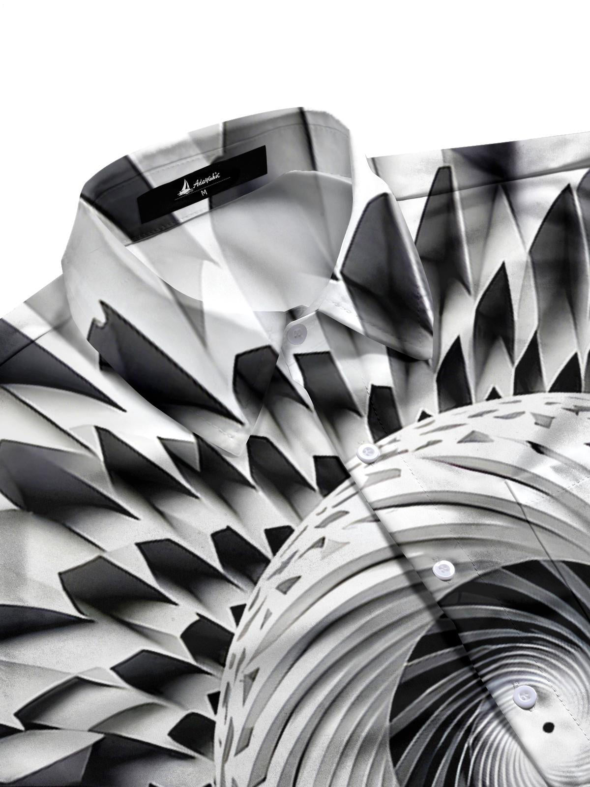 Geometry Men's Pocket Short Sleeve Shirts