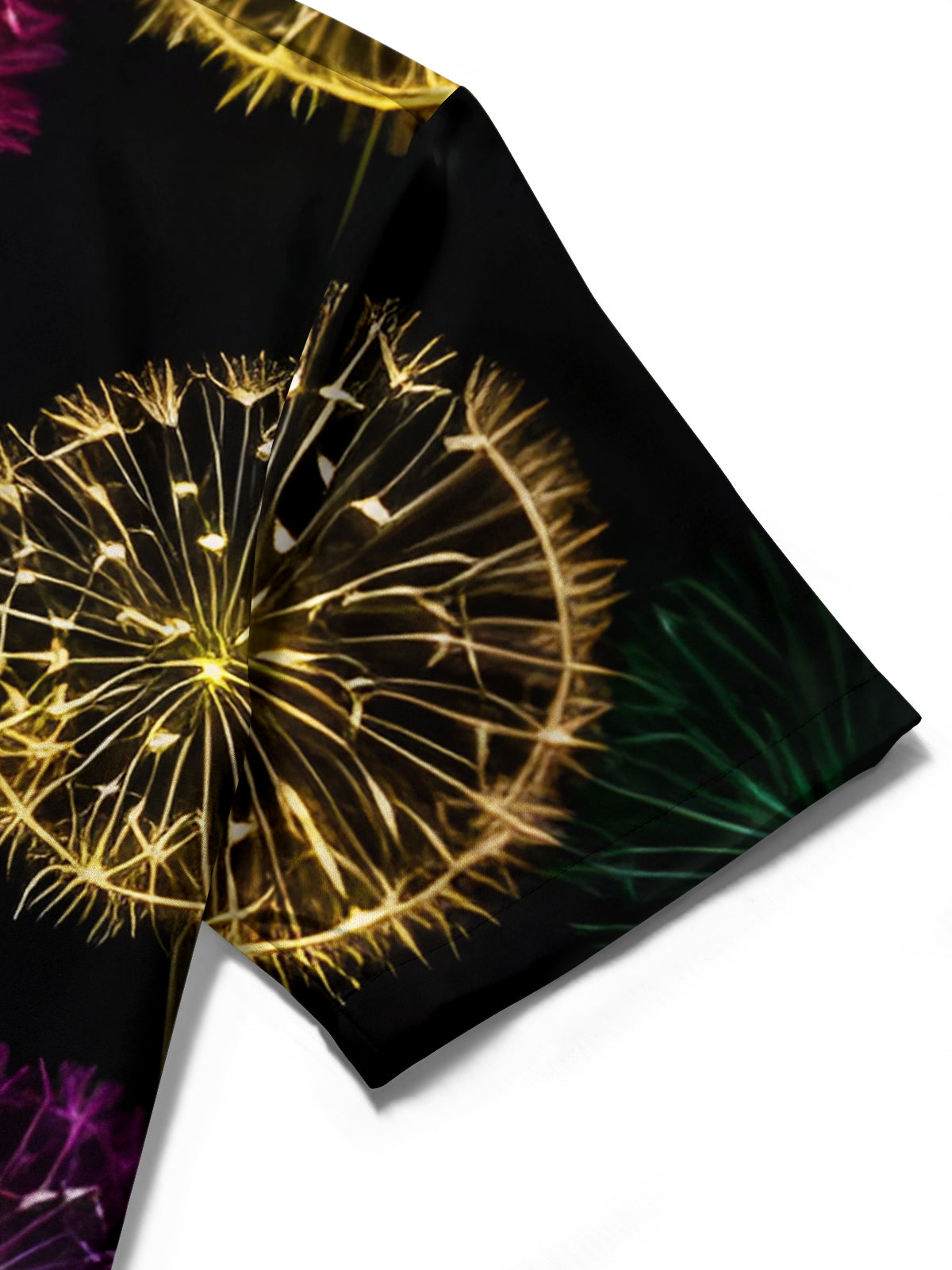 Dandelion Print Men's Pocket Short Sleeve Shirts