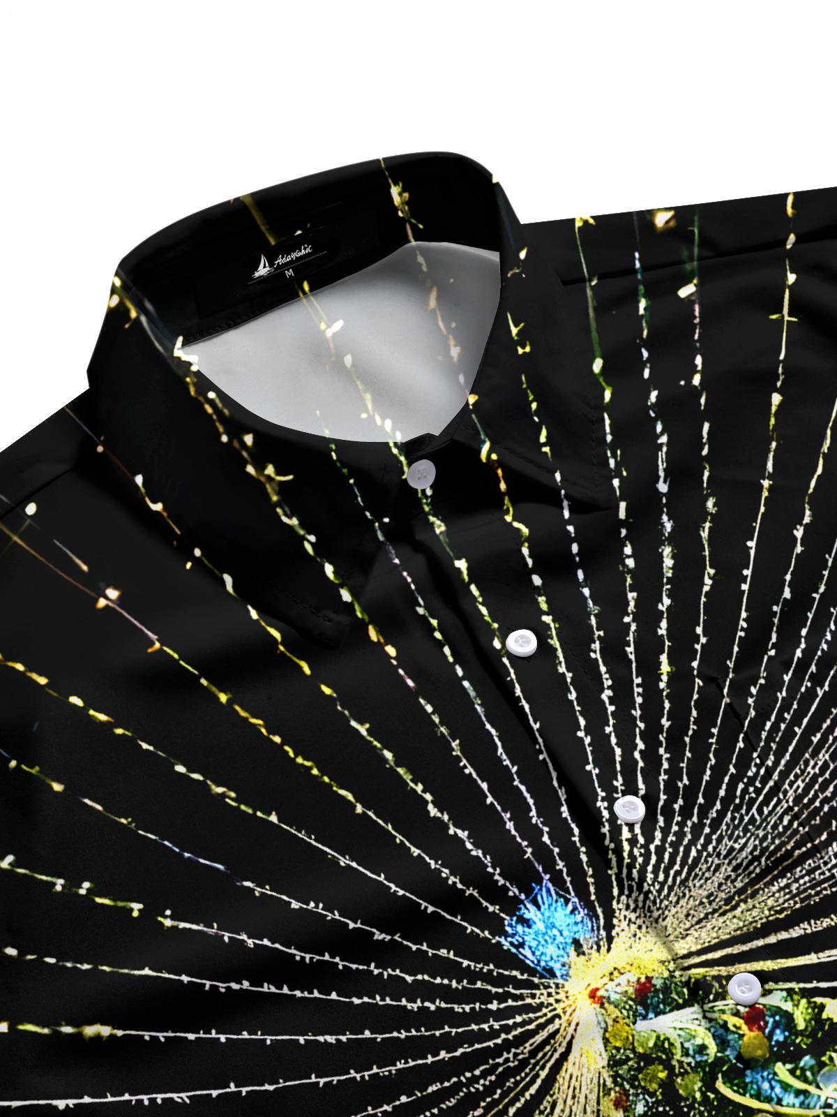 Christmas Tree Men's Pocket Short Sleeve Shirts