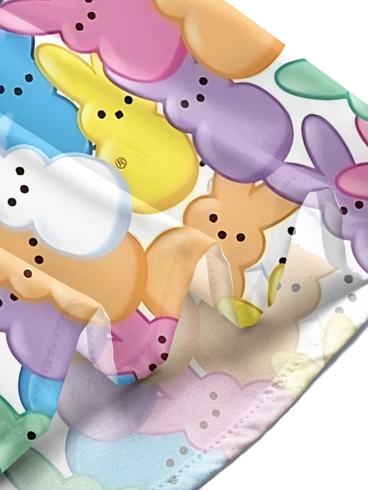 Easter Bunny Print Men's Pocket Short Sleeve Shirts