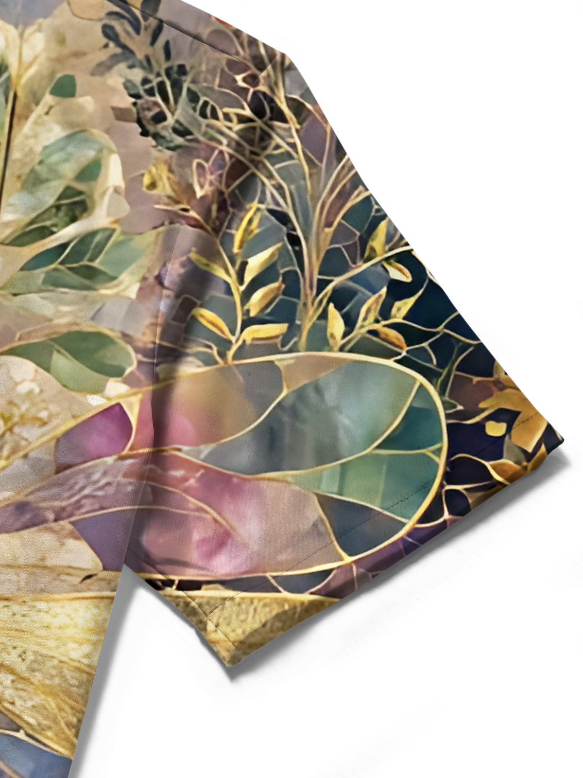 Bee Floral Print Men's Pocket Short Sleeve Shirts