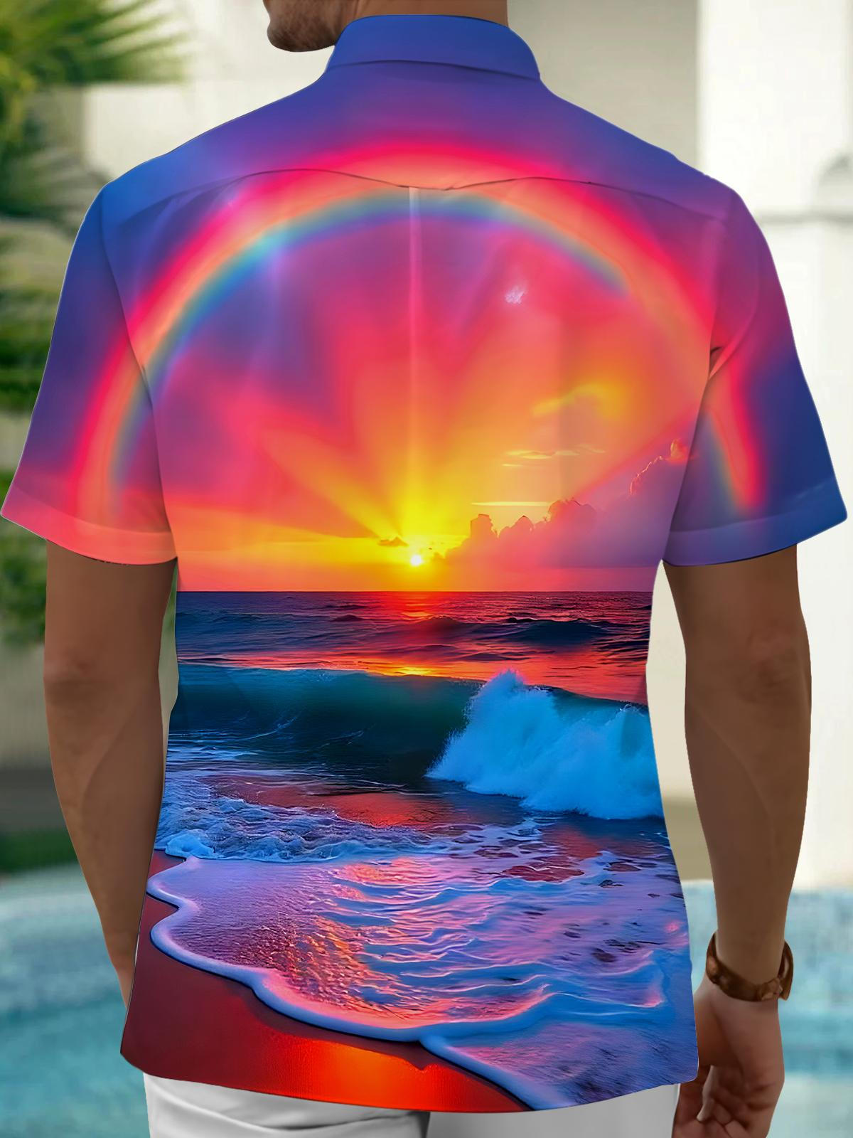 Sunset Men's Pocket Short Sleeve Shirts