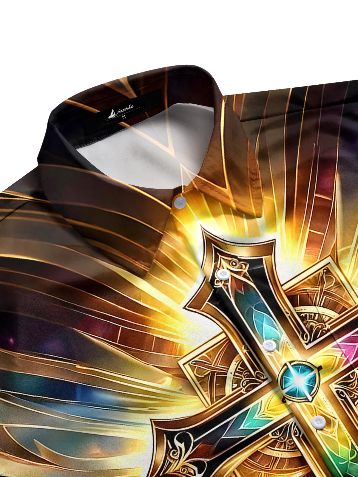 Christianity Cross Men's Pocket Short Sleeve Shirts