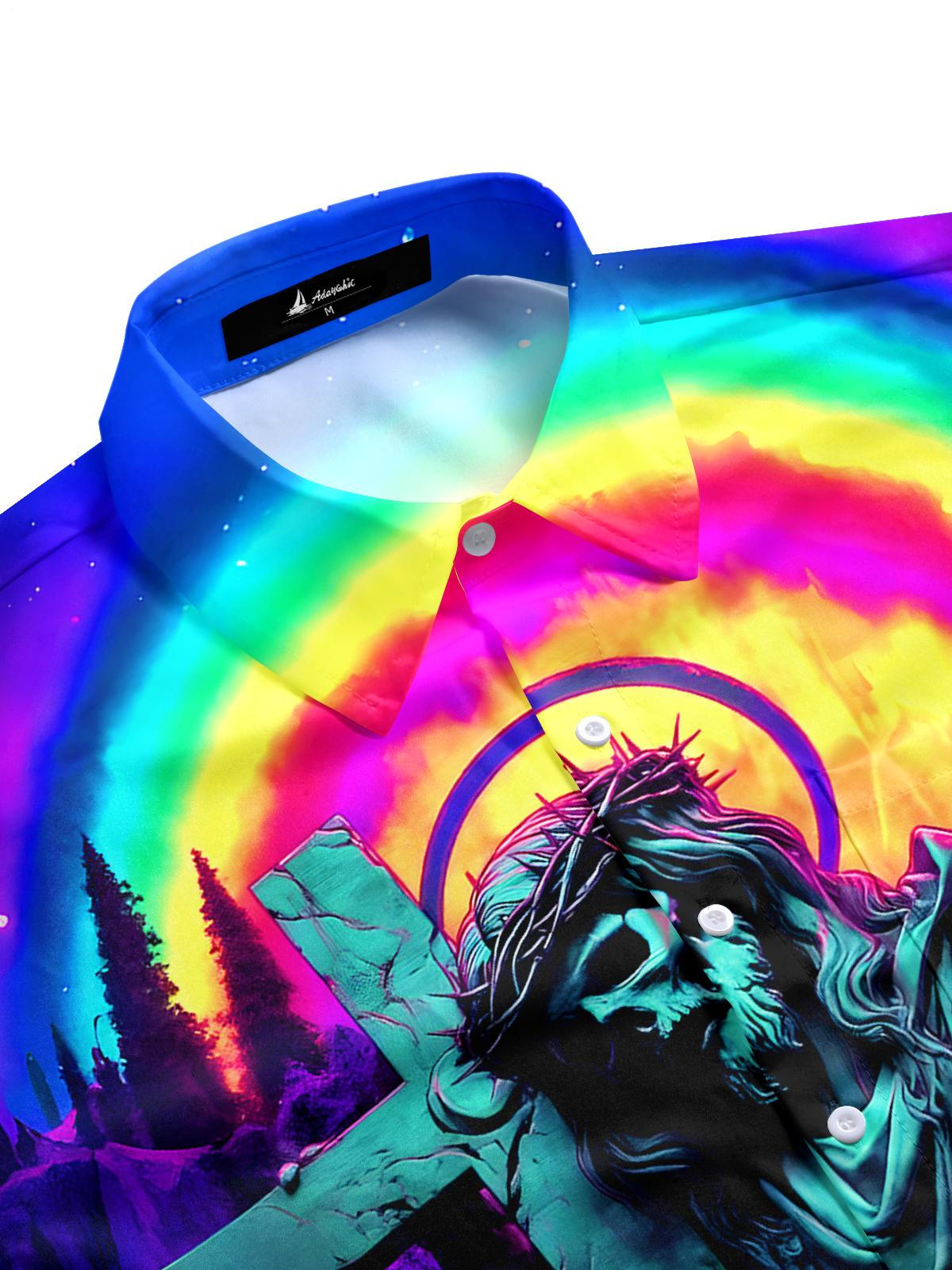 Skull Cross Men's Pocket Short Sleeve Shirts