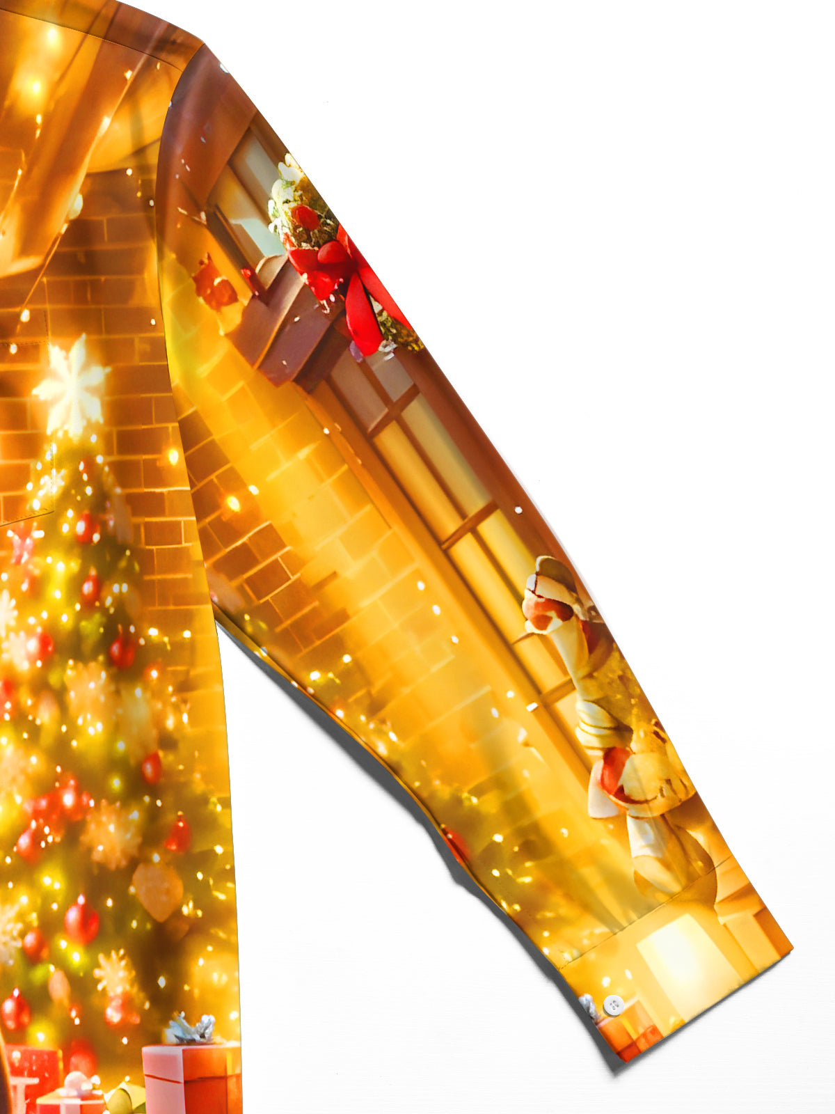 Funny Christmas Penguins Men's Pocket Long Sleeve Shirts