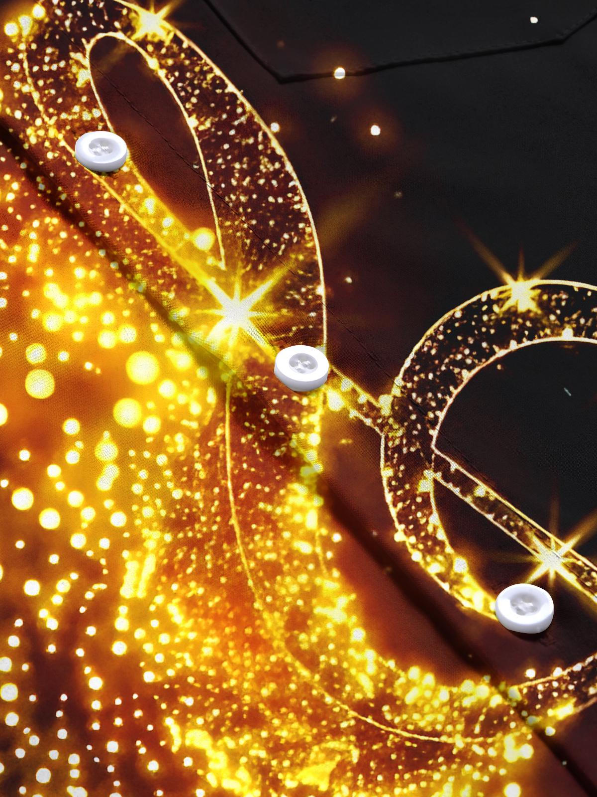 Musical Note Men's Pocket Short Sleeve Shirts