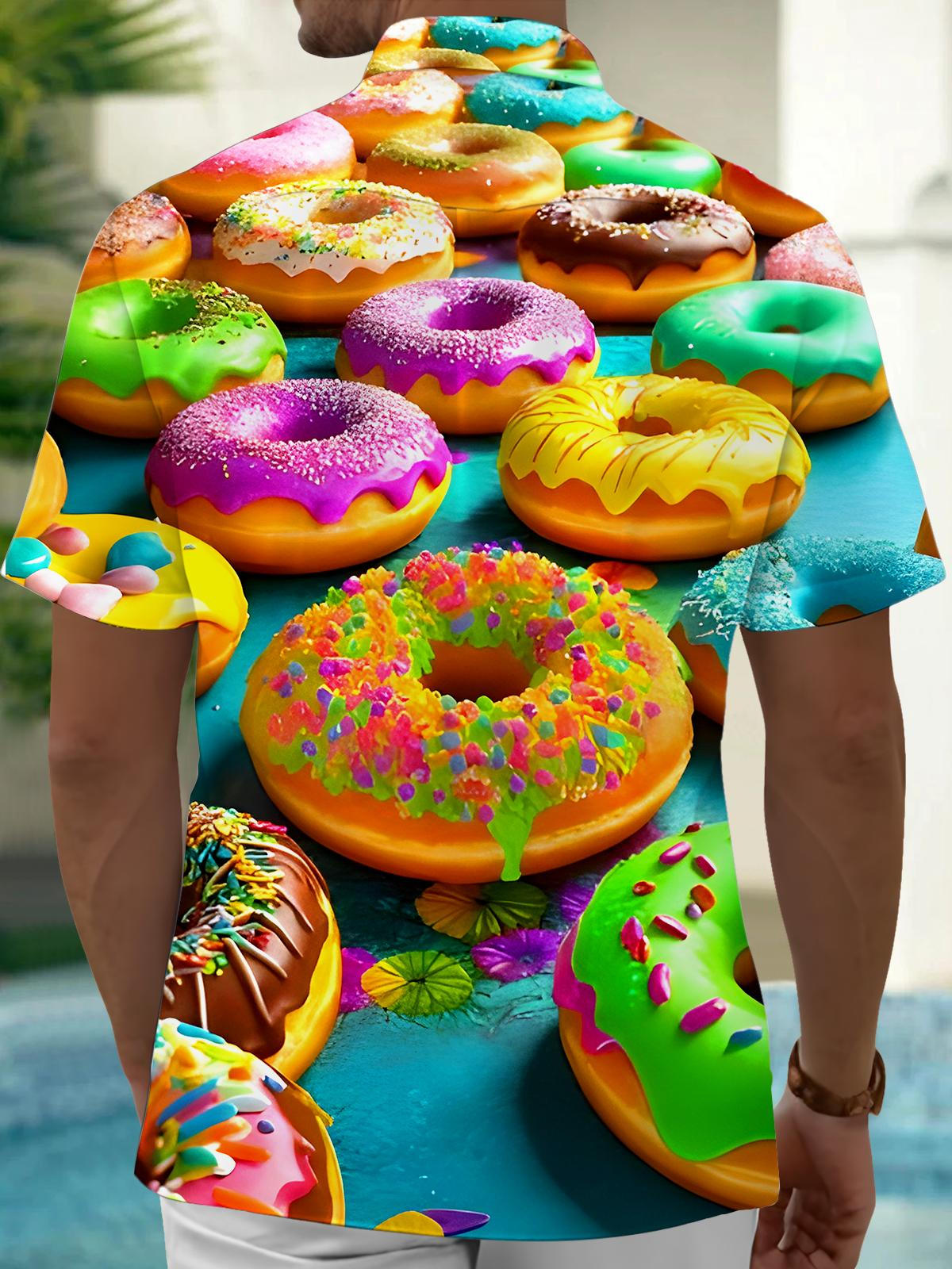 Donut Men's Pocket Short Sleeve Shirts