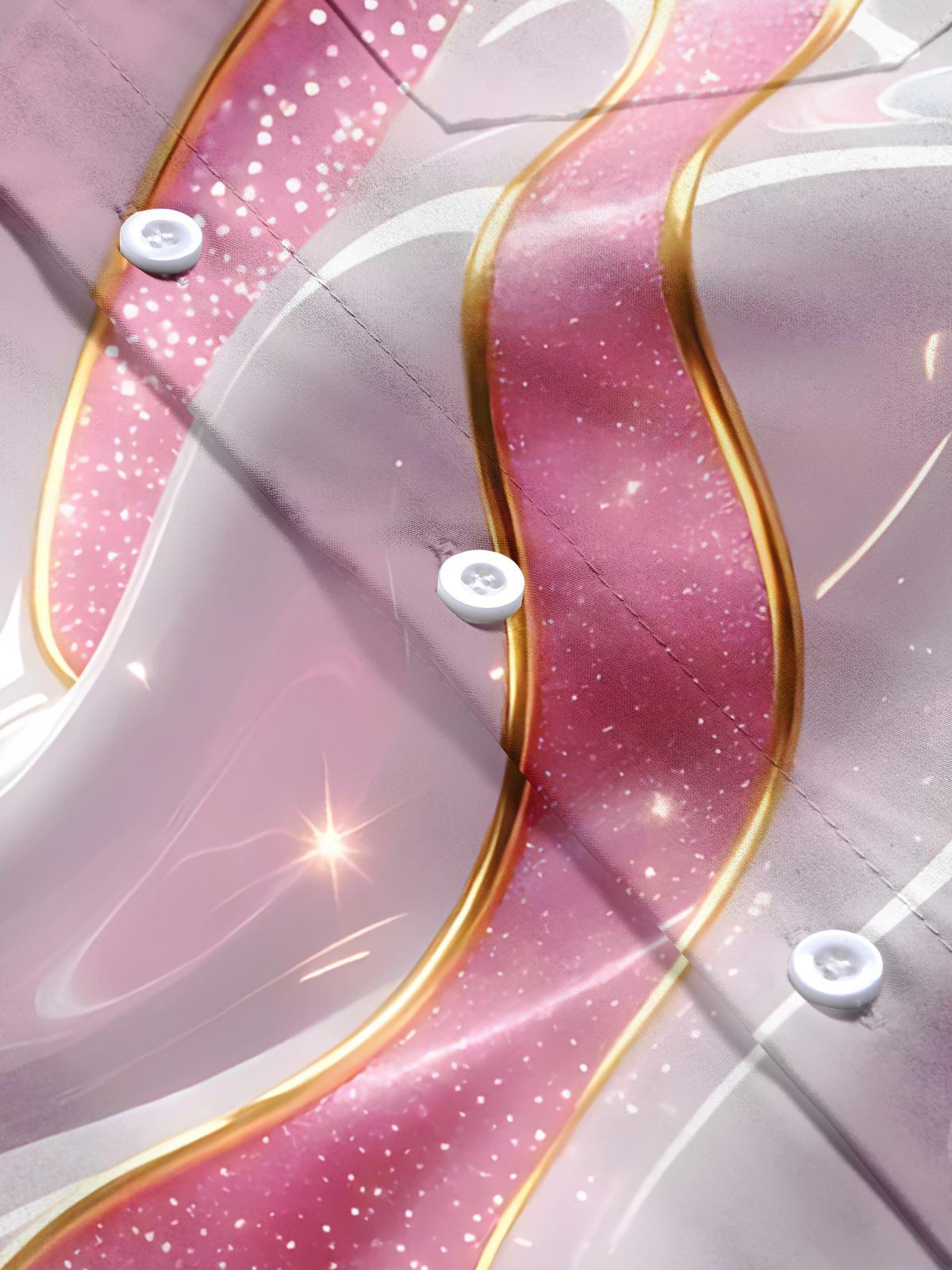 Abstract Print Men's Pocket Short Sleeve Shirts