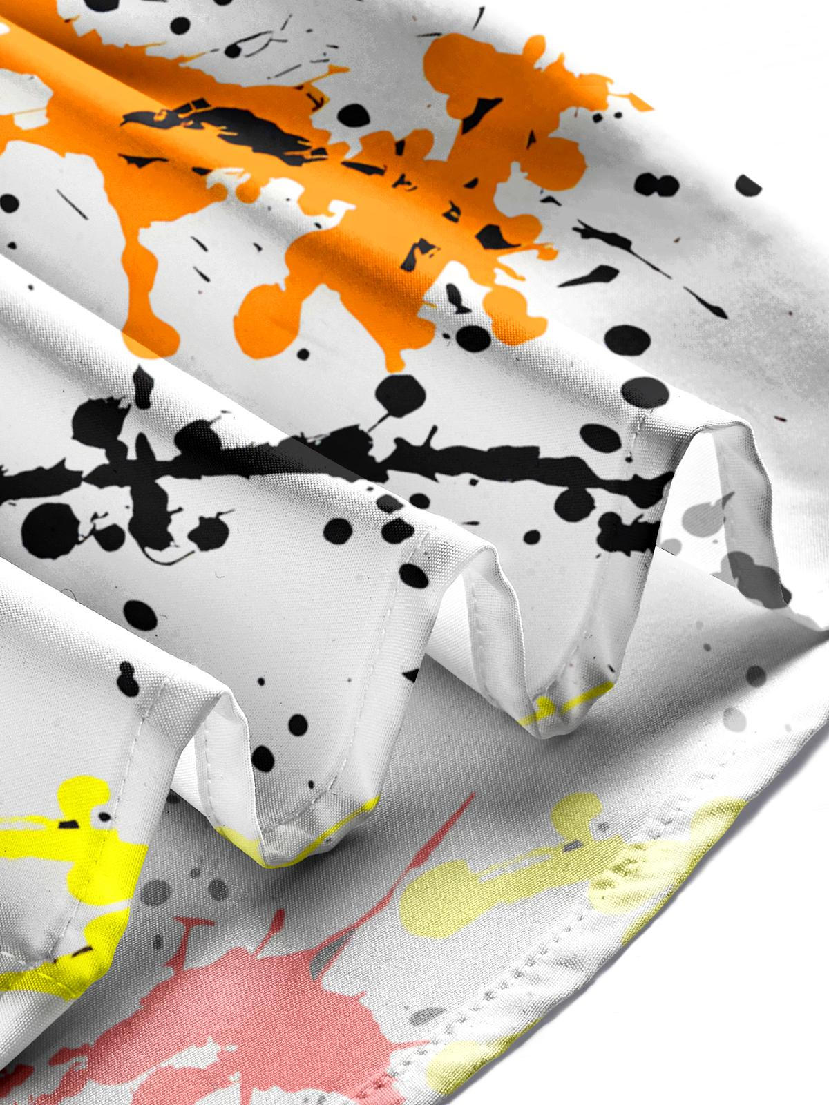 Abstract Tie Dye Print Men's Pocket Short Sleeve Shirts