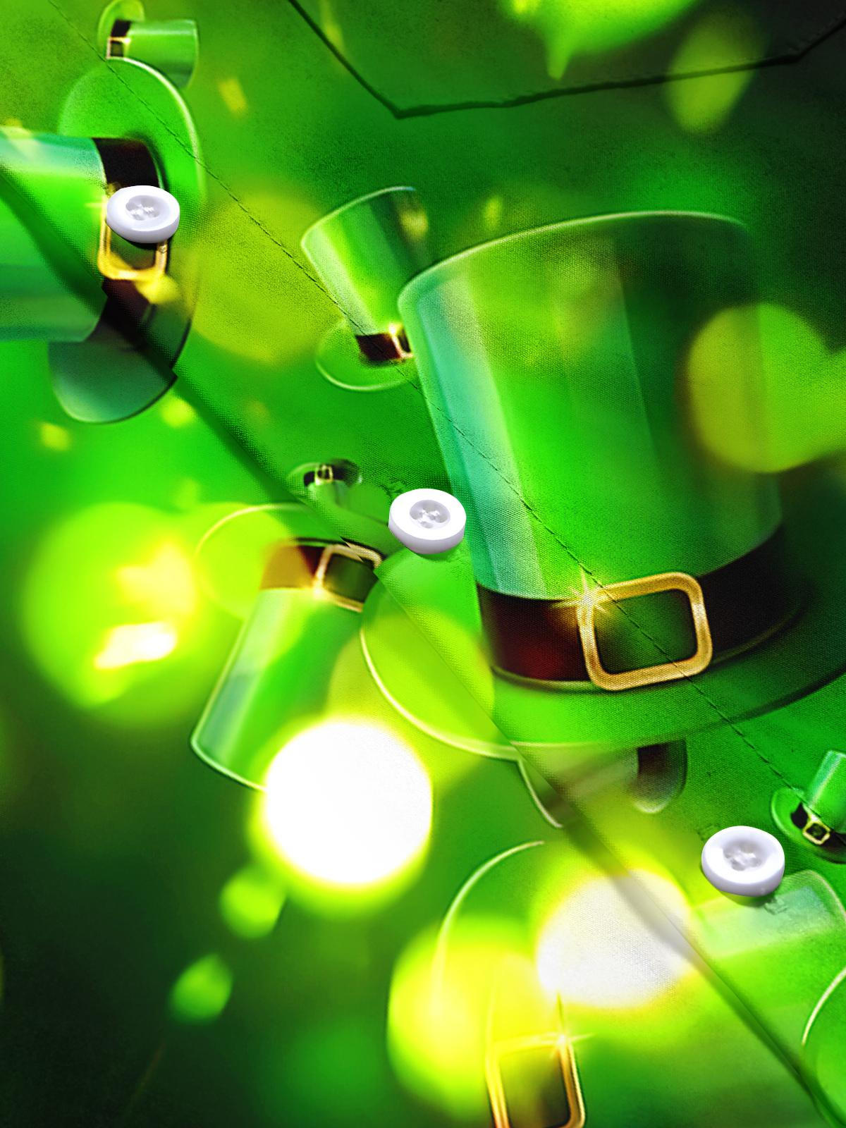 St. Patrick's Day Hat Men's Pocket Short Sleeve Shirts