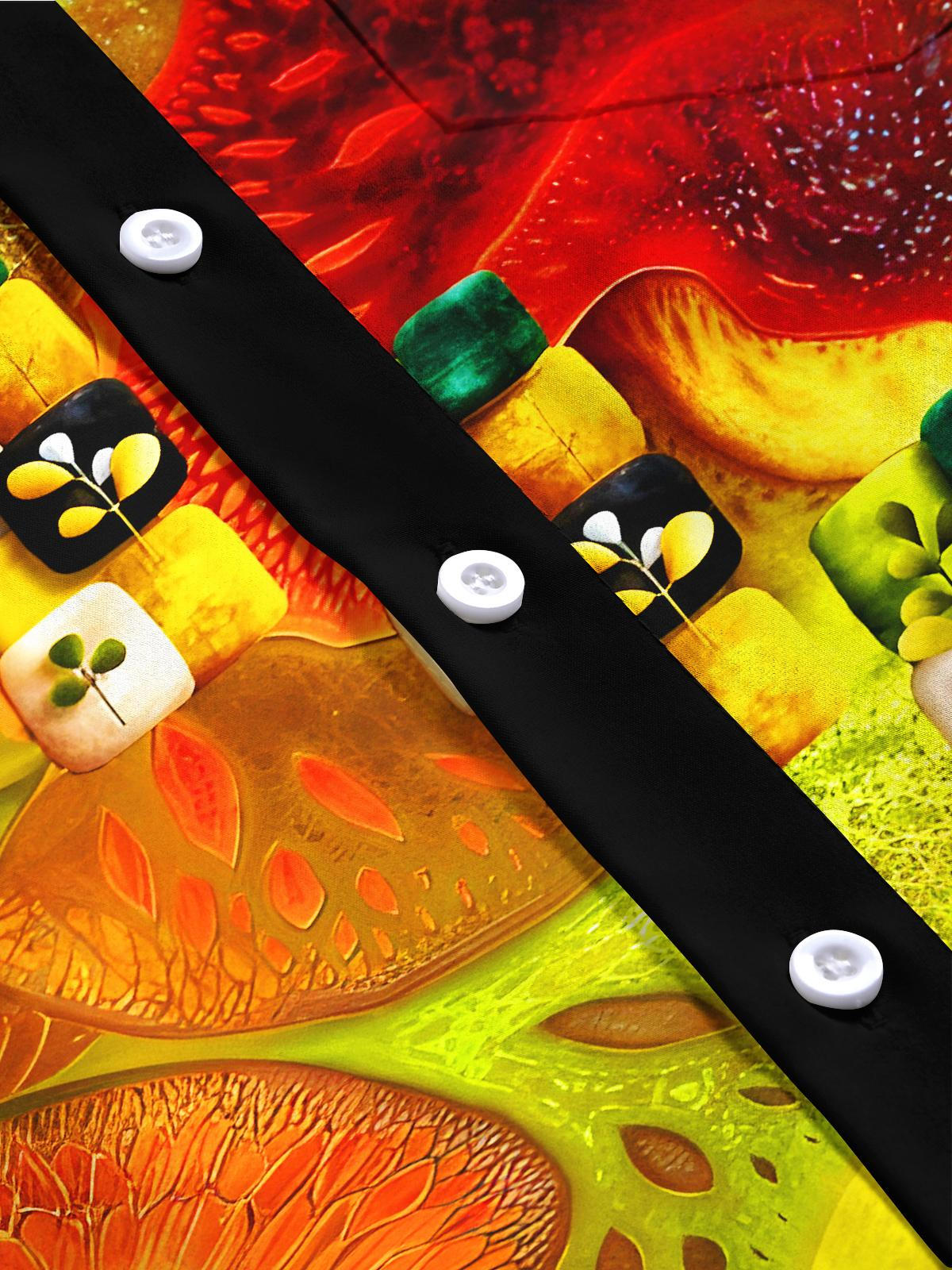 Art Abstract Patterns Men's Pocket Long Sleeve Shirts