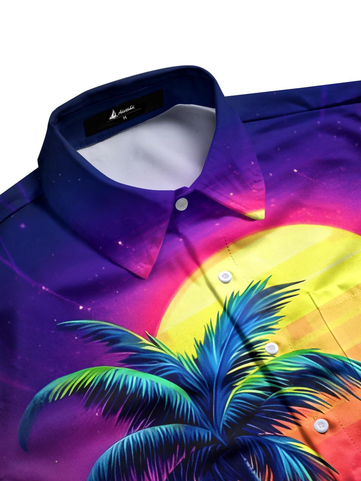 Hawaiian Flamingo Men's Pocket Short Sleeve Shirts