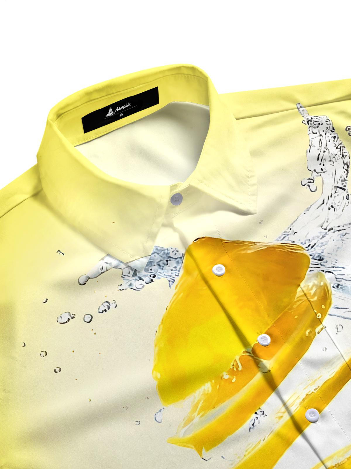 Lemon Men's Pocket Short Sleeve Shirts