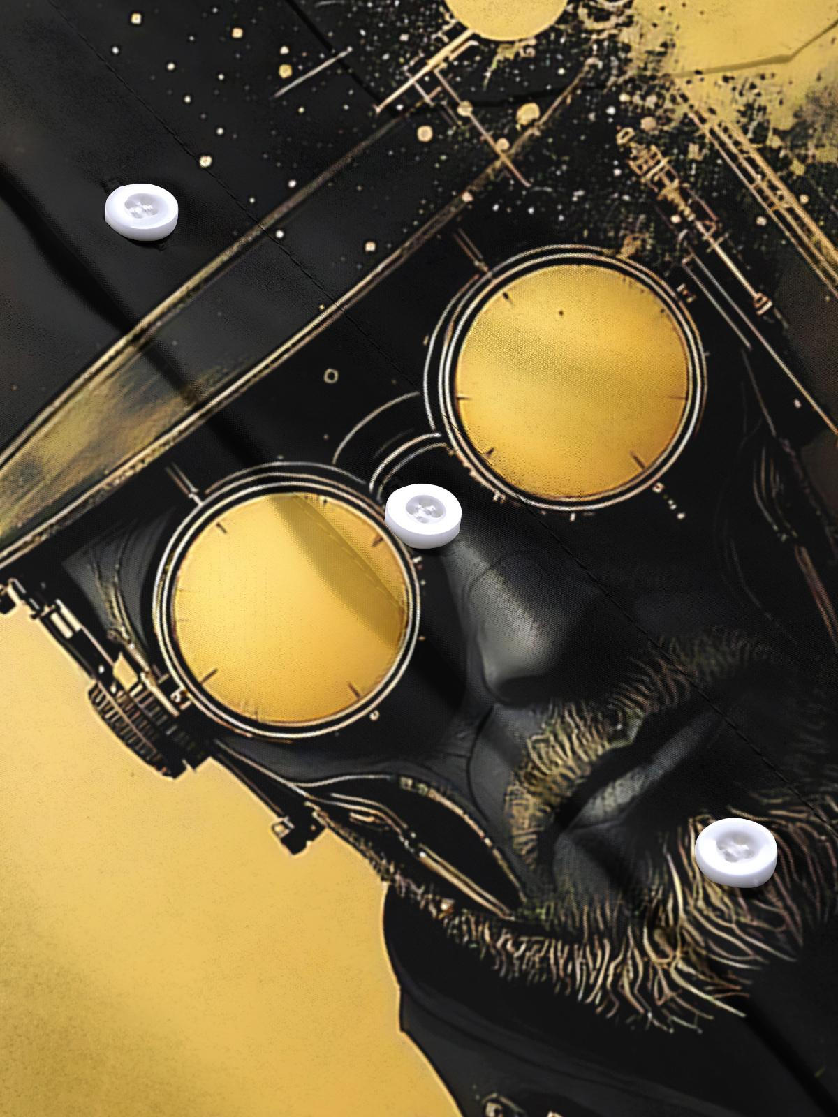 Portrait Art Print Men's Pocket Short Sleeve Shirts