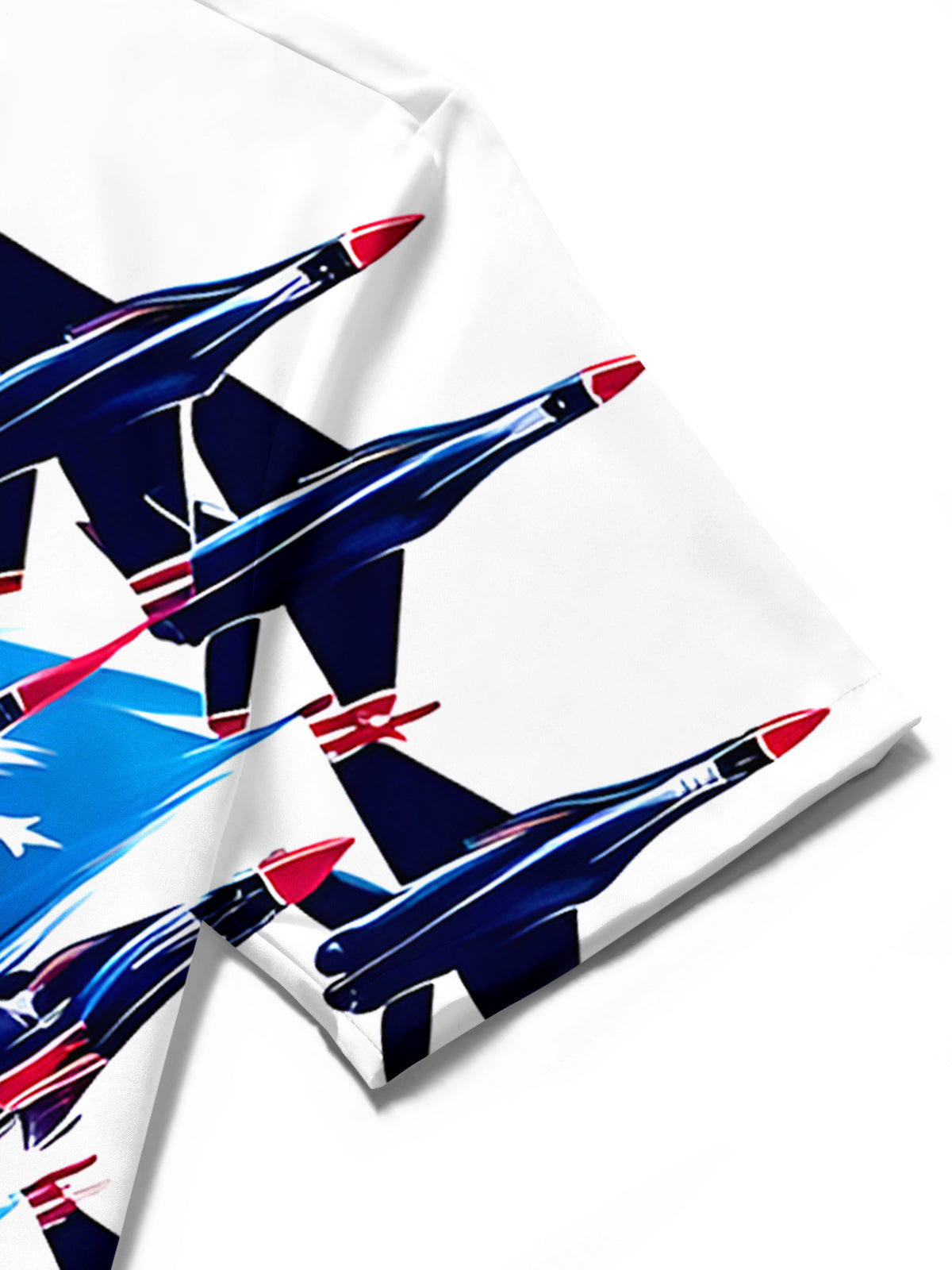 Independence Day Airplane Men's Pocket Short Sleeve Shirts