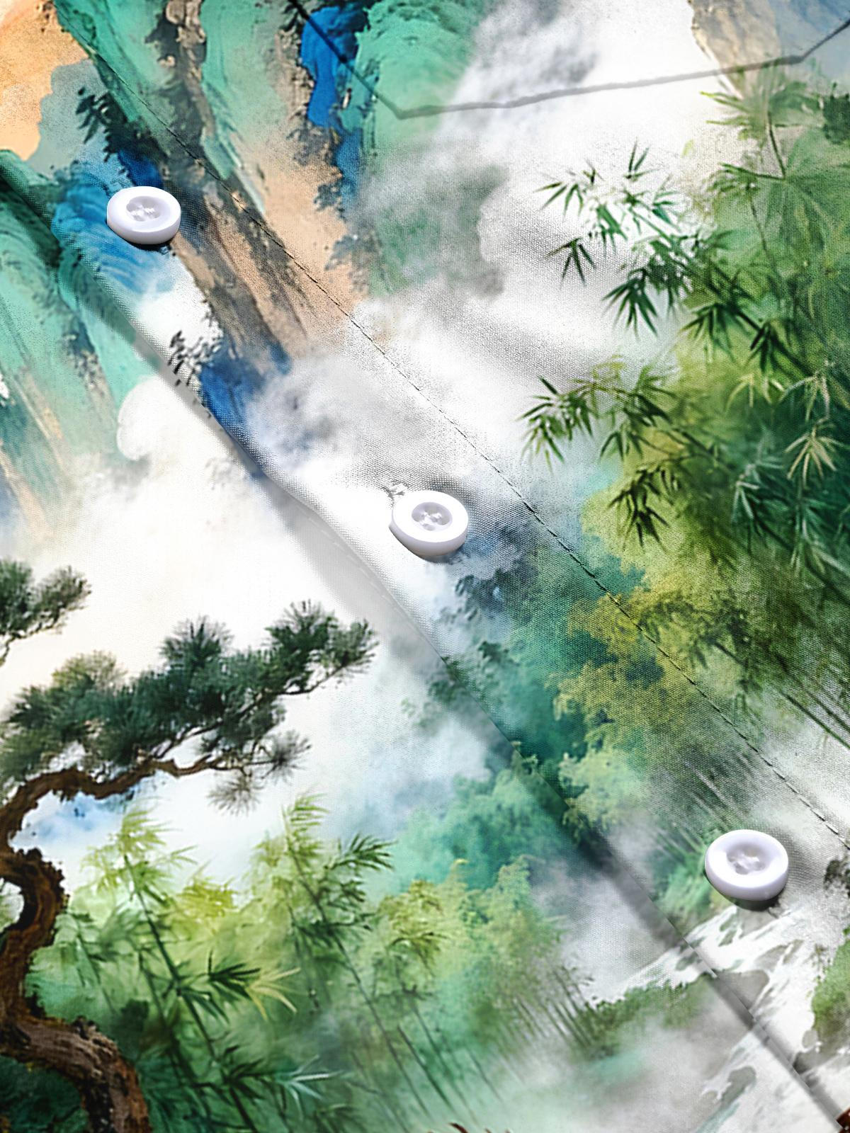 Forest Deer Men's Pocket Short Sleeve Shirts