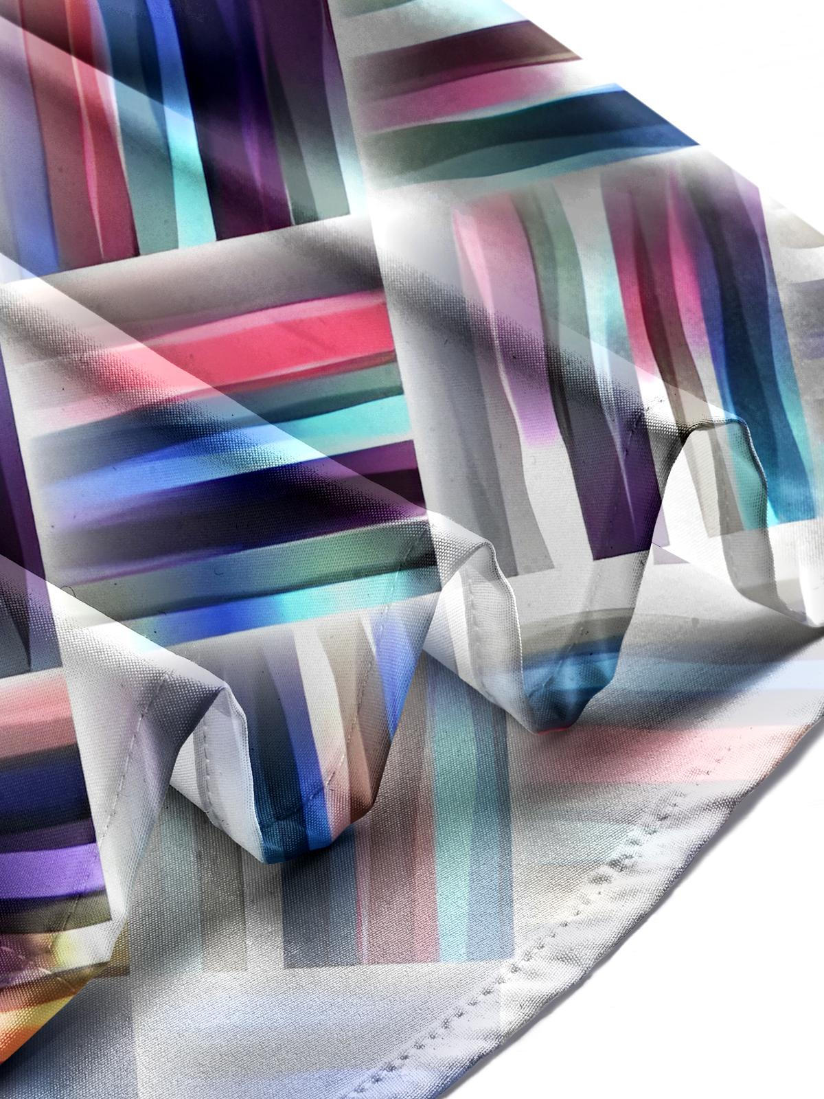 Geometry Tie Dye Men's Pocket Short Sleeve Shirts