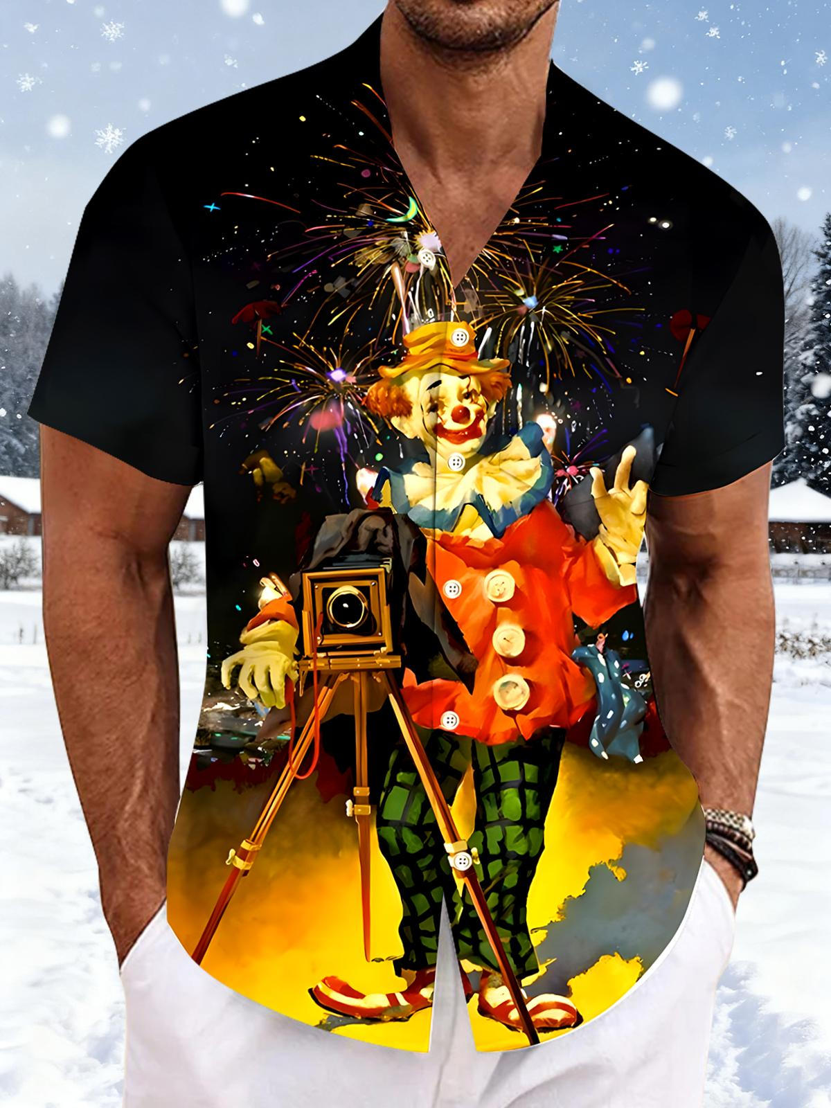 Funny Joker Men's Pocket Short Sleeve Shirts