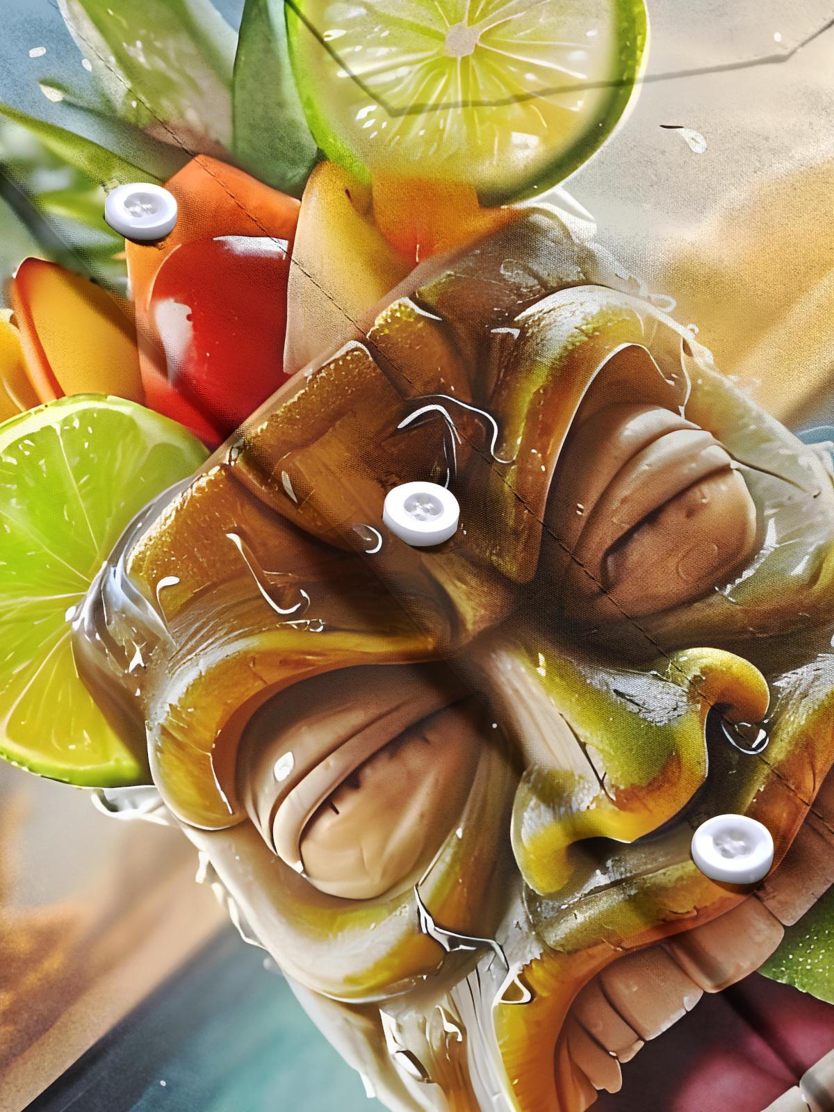 Hawaiian Fruit Men's Pocket Short Sleeve Shirts