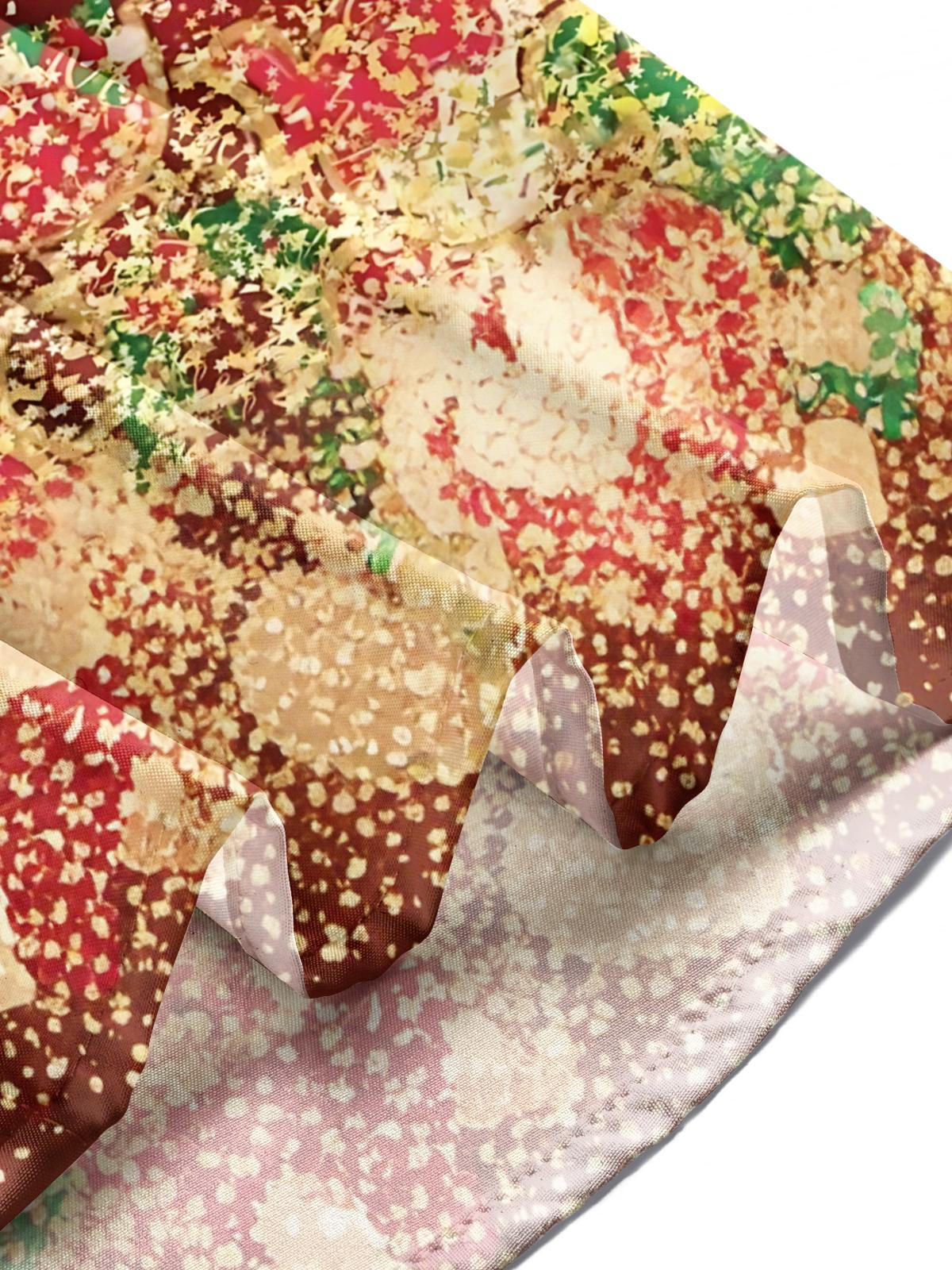 Christmas Cookie Print Men's Pocket Short Sleeve Shirts