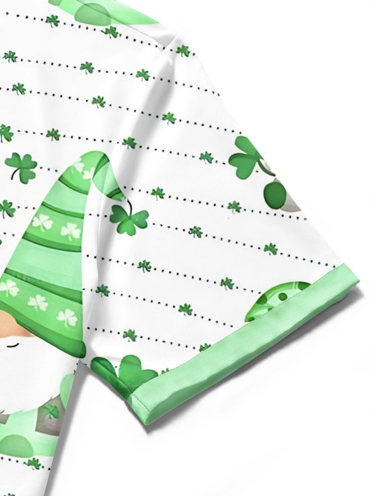 Dwarf Clover Print Men's Pocket Short Sleeve Shirts