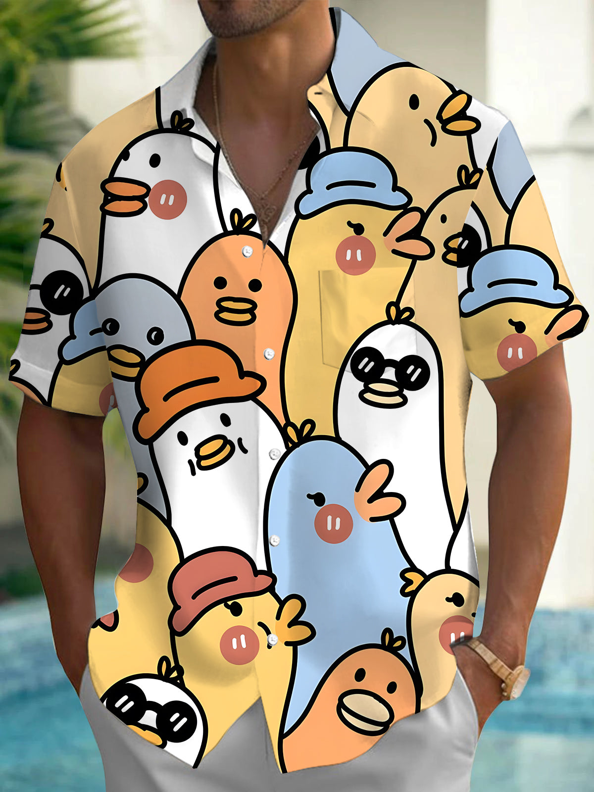 Duck Men's Pocket Short Sleeve Shirts