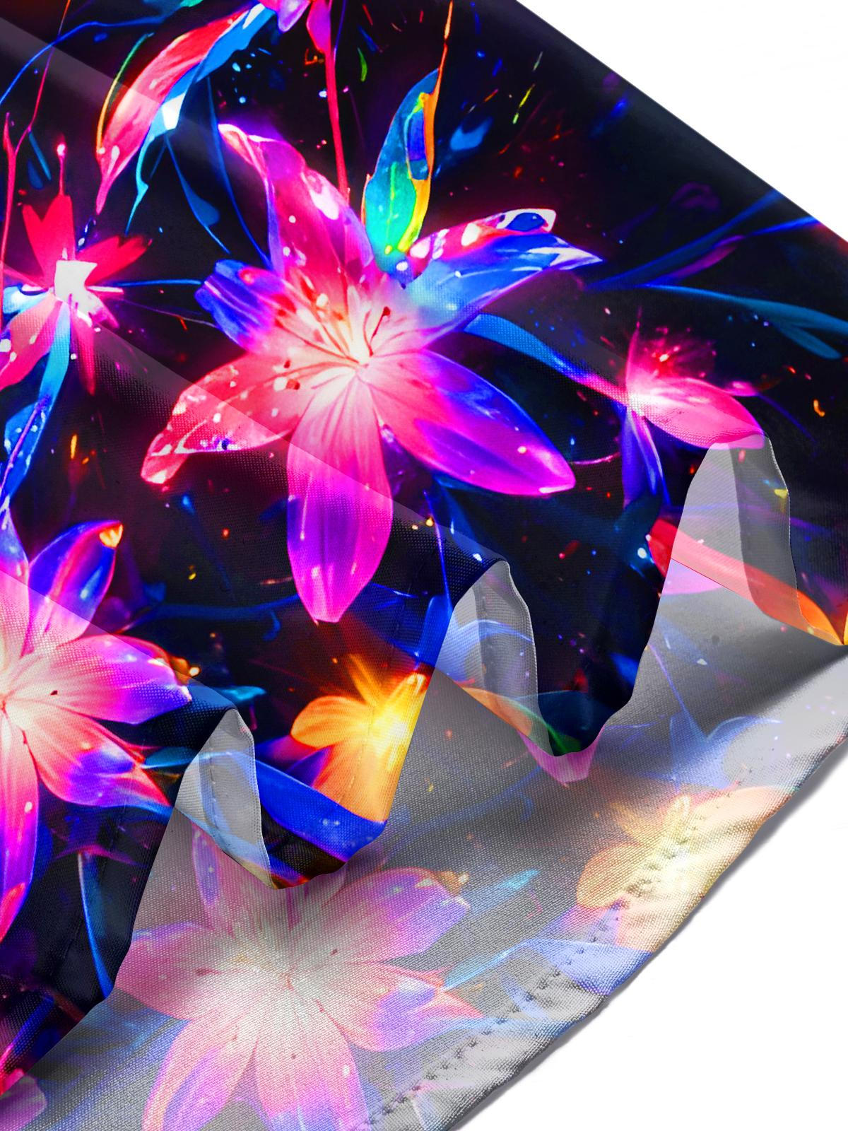 Dazzling Floral Men's Pocket Short Sleeve Shirts