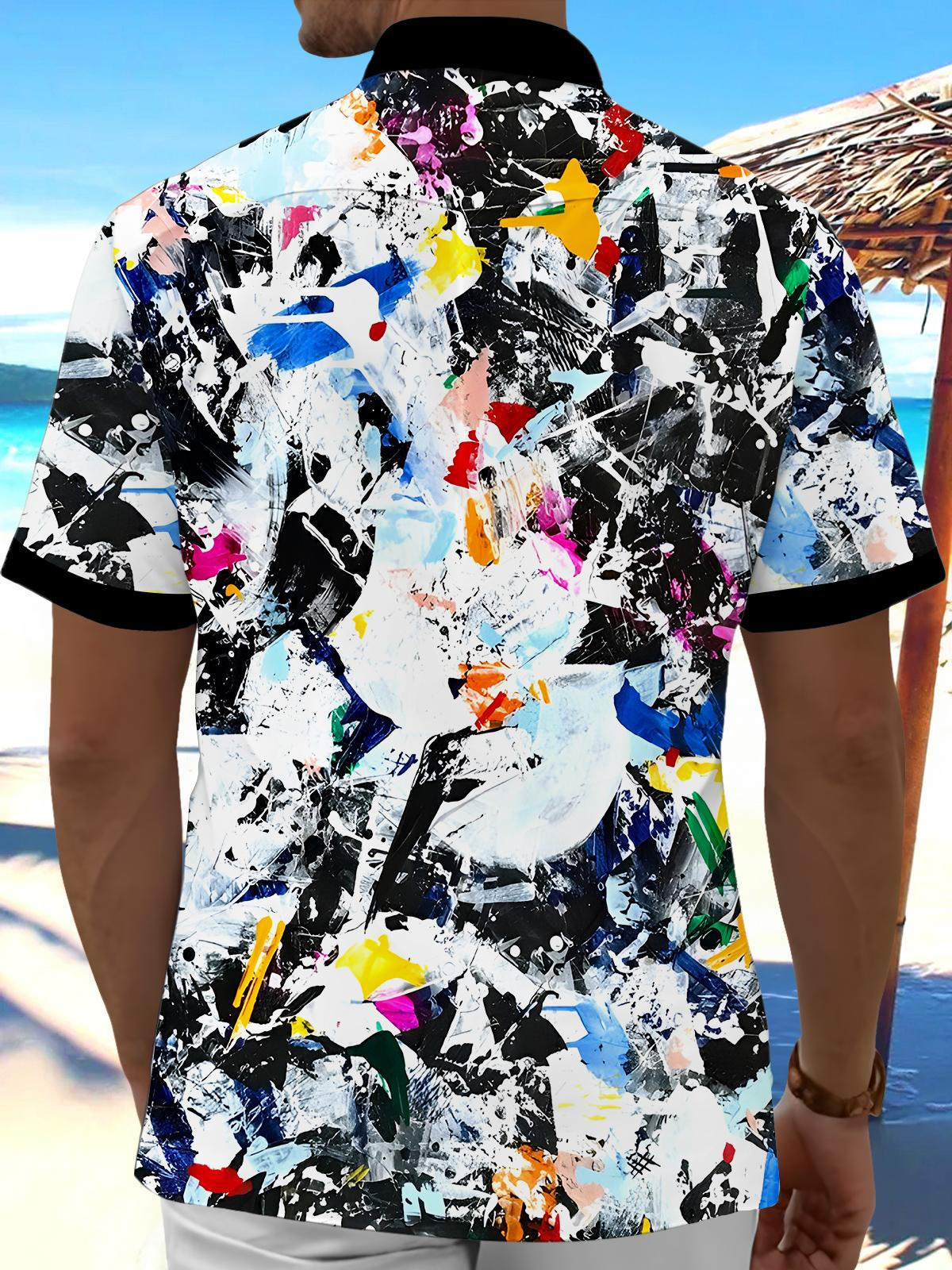 Tie Dye Men's Pocket Short Sleeve Shirts