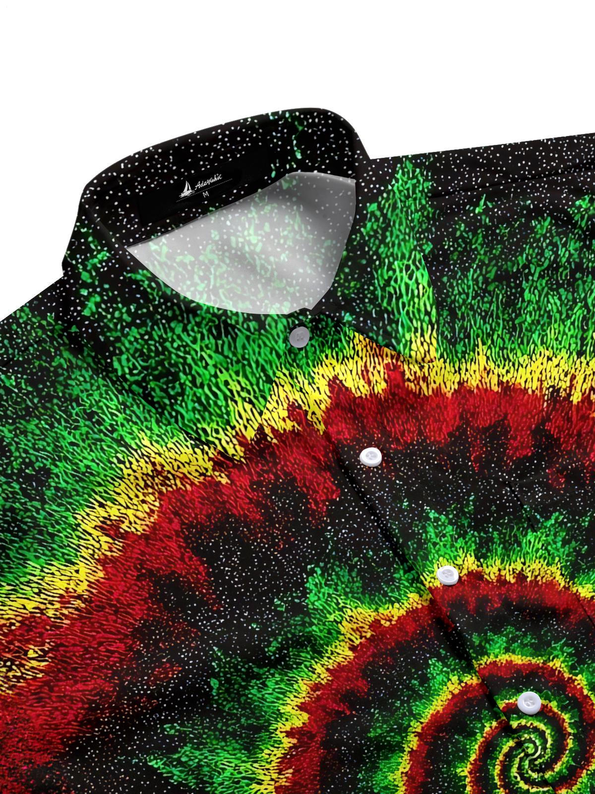 Abstract Print Men's Pocket Short Sleeve Shirts